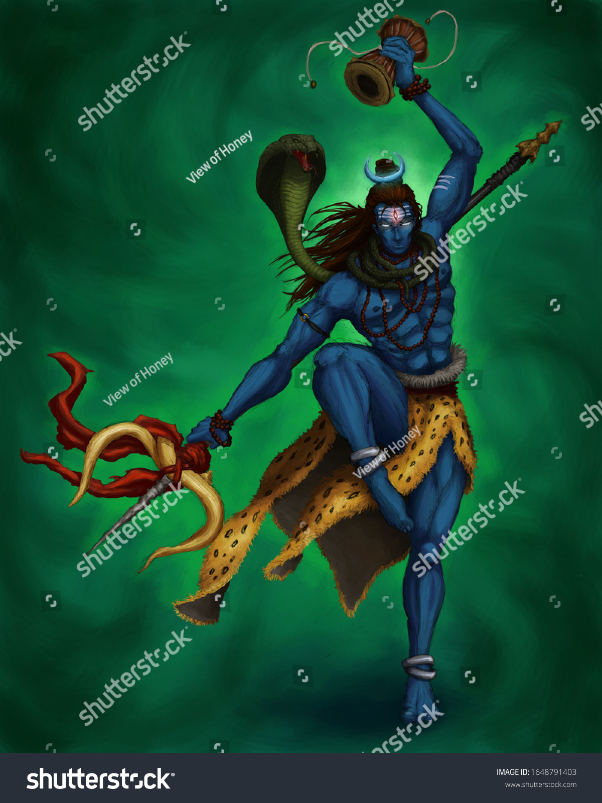 lord shiva angry animated