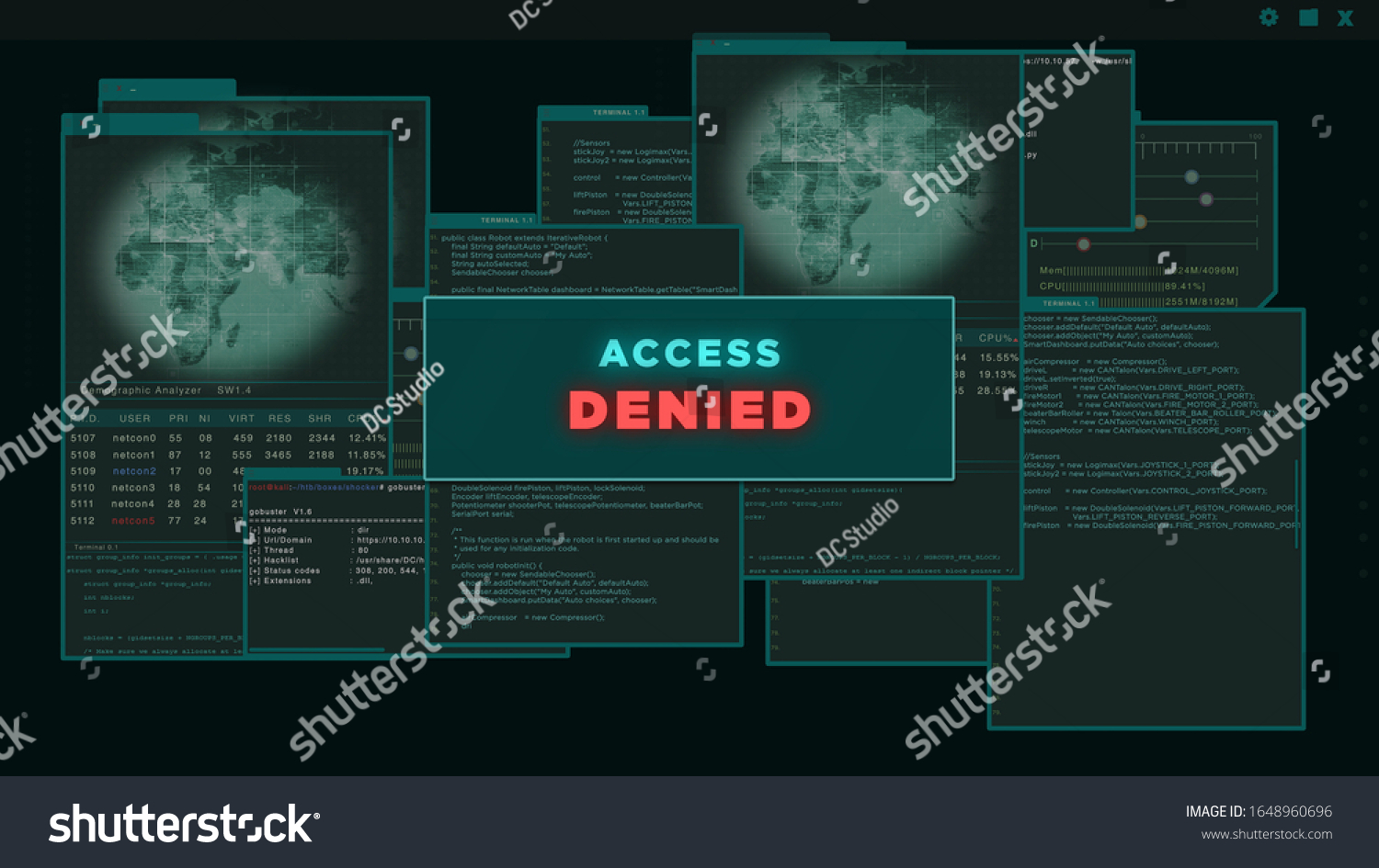 26 125 Access Denied Images Stock Photos Vectors Shutterstock   Stock Photo Access Denied Hud Or Vitual Interface Of Hacker Trying To Hack Server Data 1648960696 