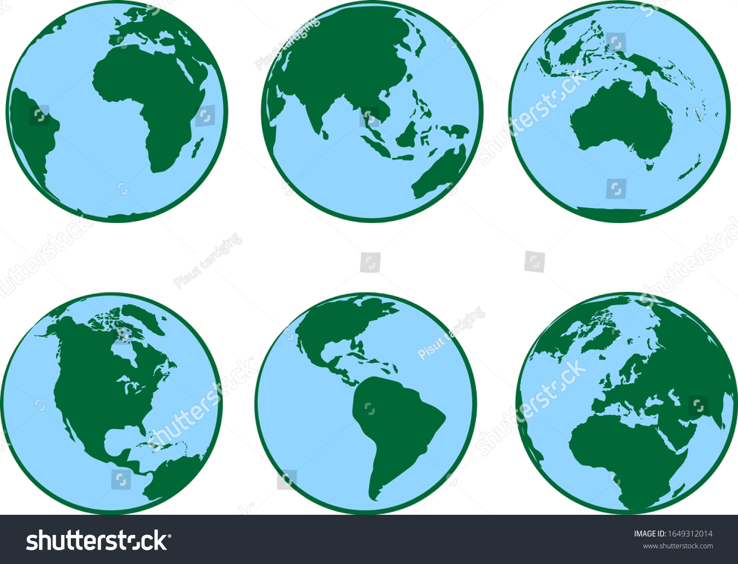 Planet Earth Vector Set Collection Graphic Stock Vector (Royalty Free ...