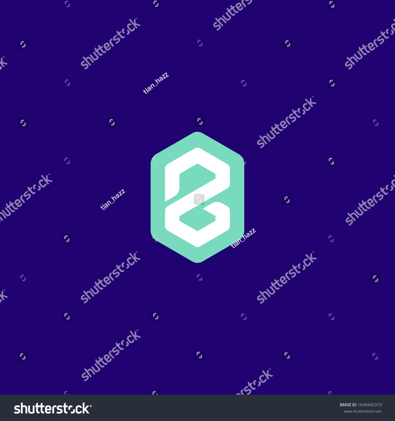 Geometric Letter B Within Hexagon Logo Stock Vector (Royalty Free ...