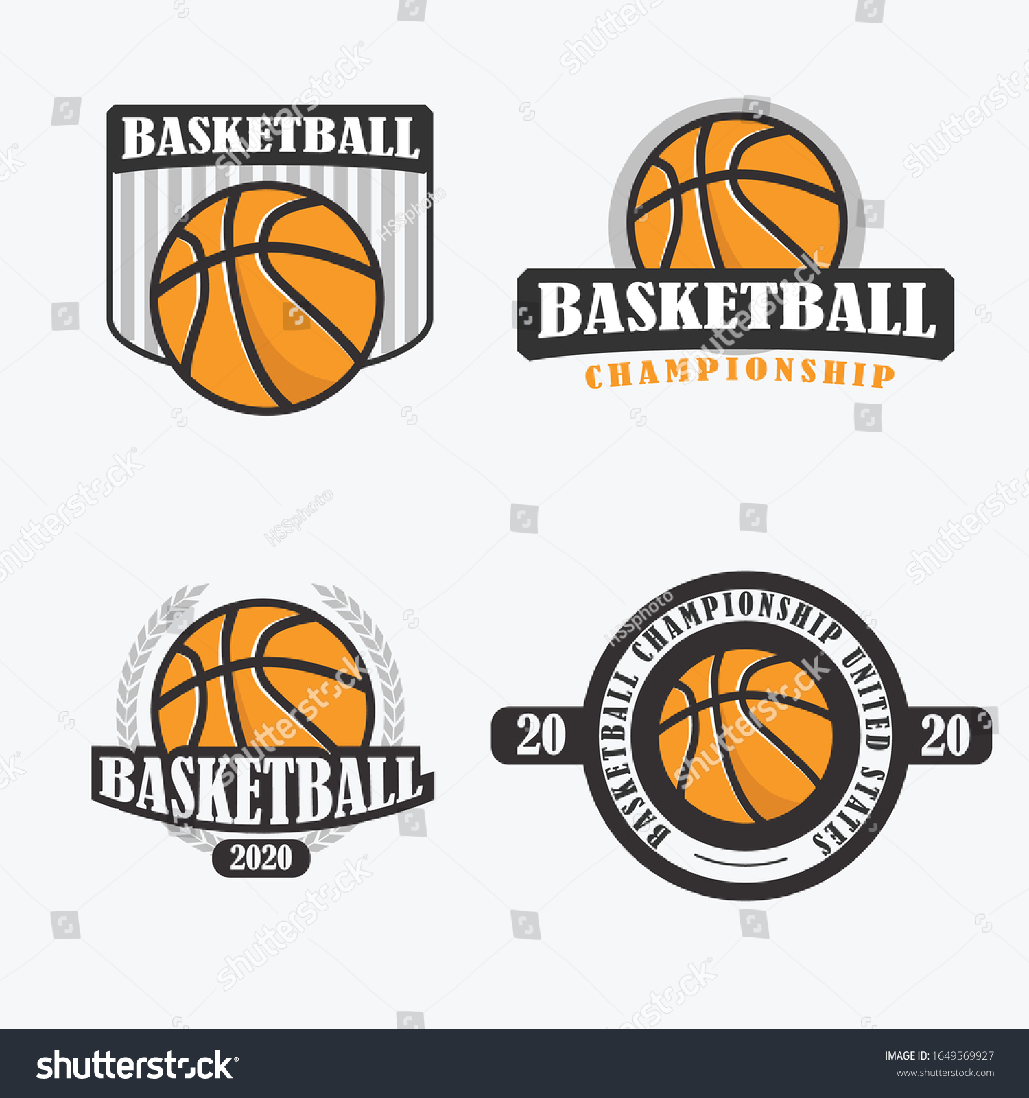 Basketball Logos American Logo Sports Stock Vector (royalty Free 