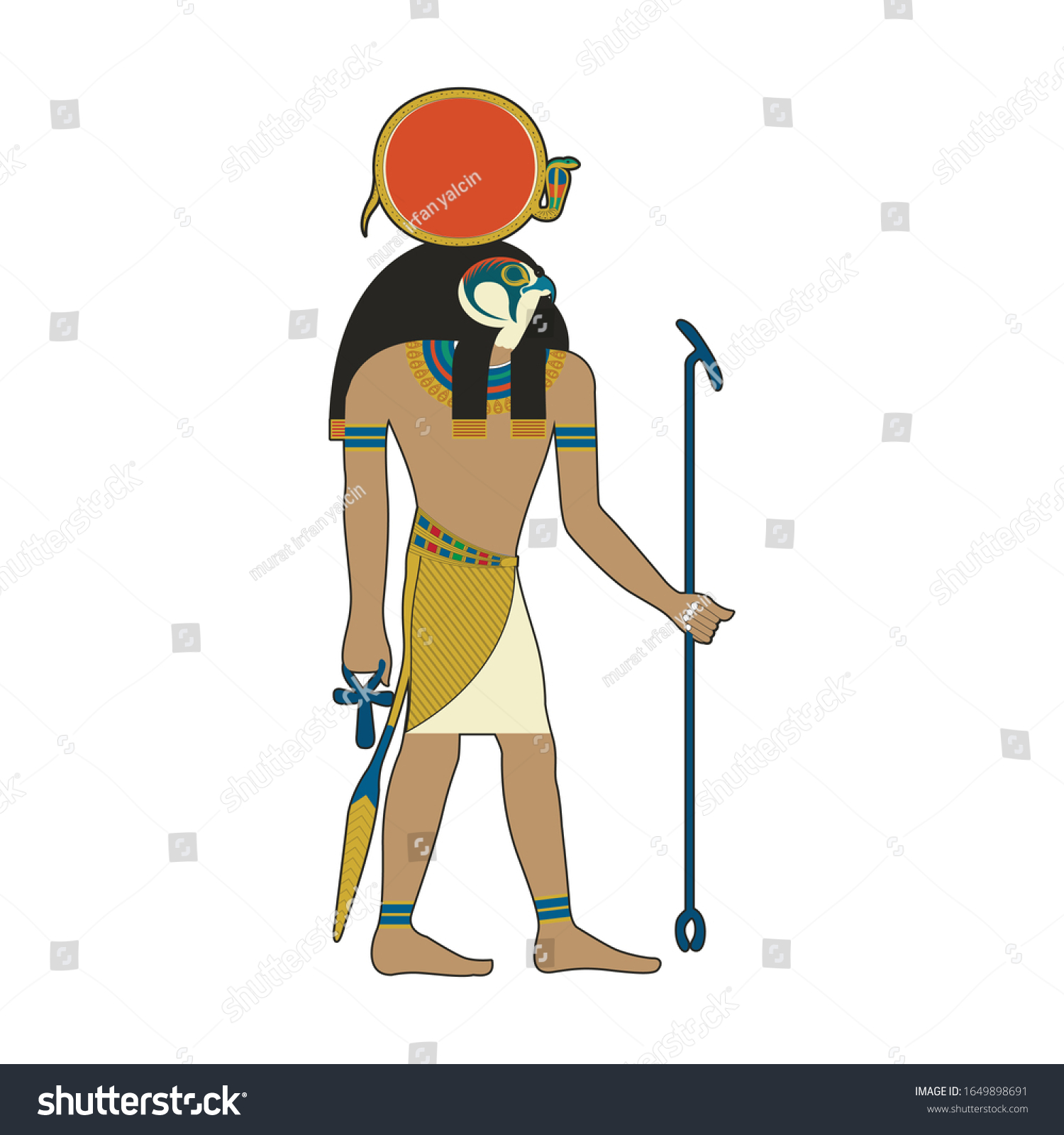 Egyptian Mythology Sun God Ra Vector Stock Vector Royalty Free 1649898691 Shutterstock