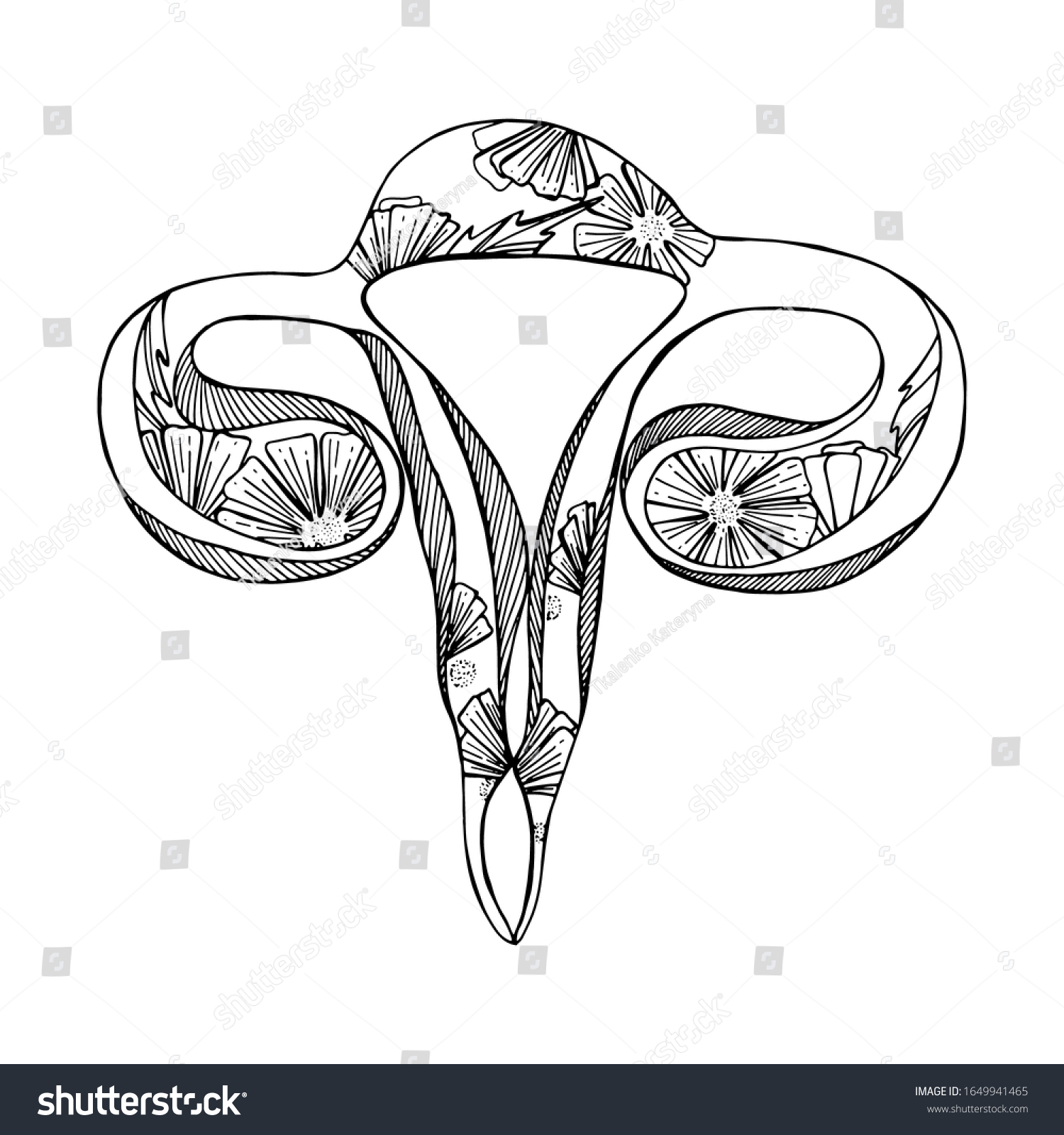 Female Reproductive Systems Healthcare Concept Female Stock Vector Royalty Free 1649941465 8693