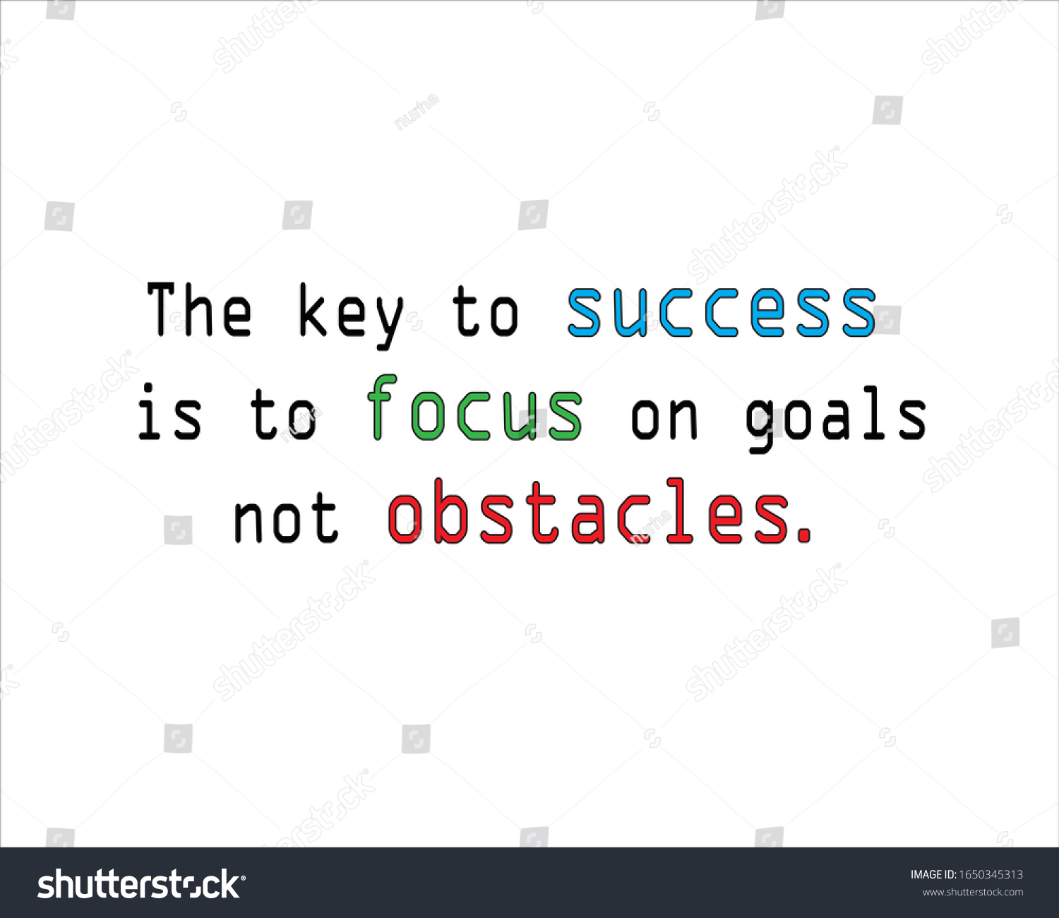 Best Quote Key Success Focus On Stock Vector (Royalty Free) 1650345313 ...