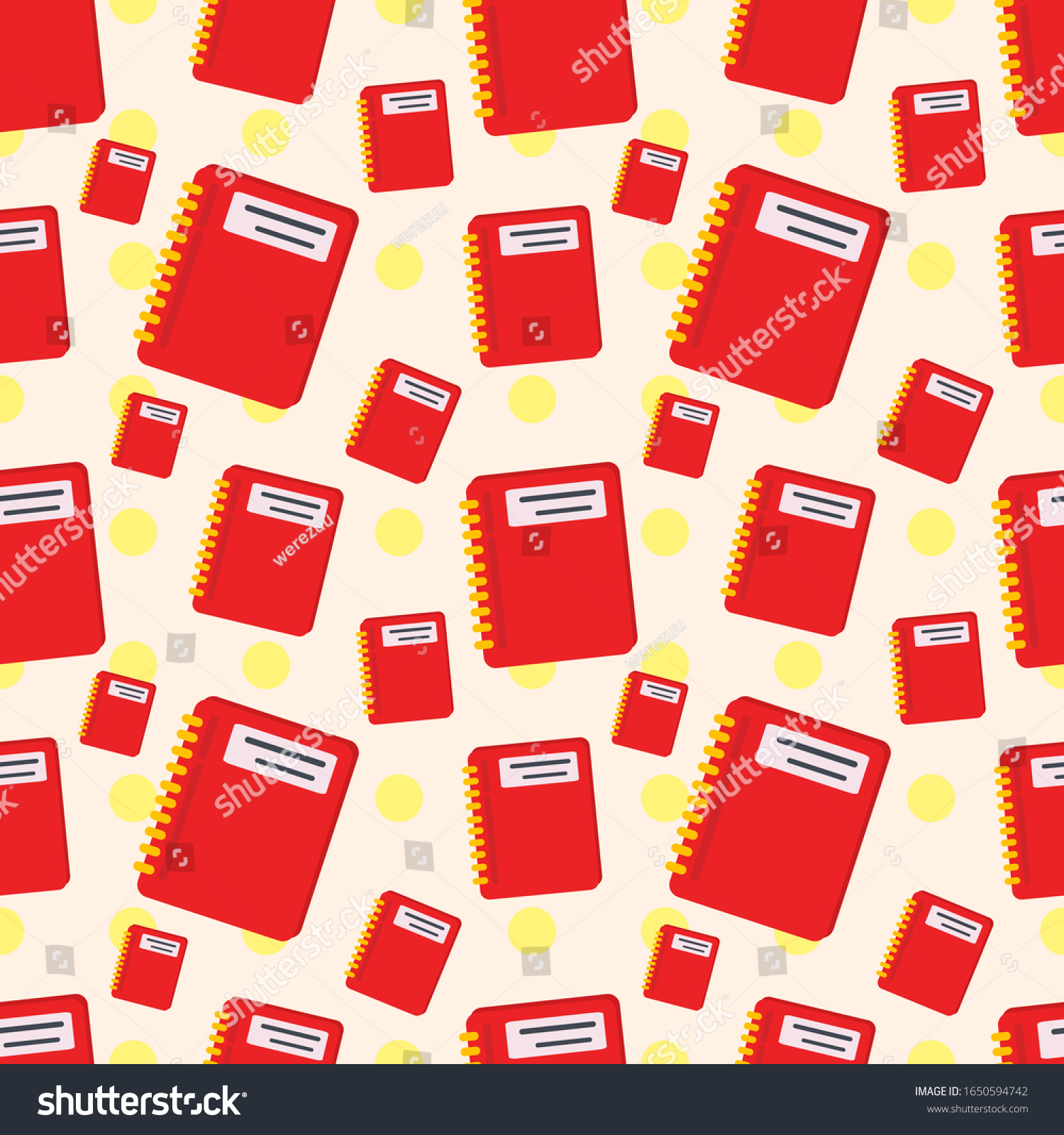 Notebook Seamless Pattern Vector Illustration Background Stock Vector Notebook Seamless Pattern Vector Illustration Background Stock Vector