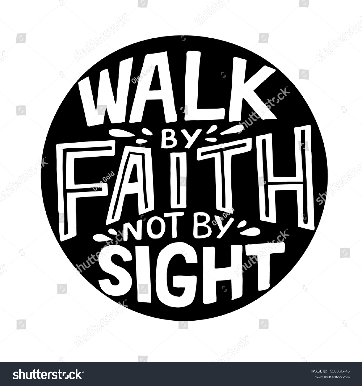 Hand Lettering Bible Verse Walk By Stock Vector (Royalty Free ...