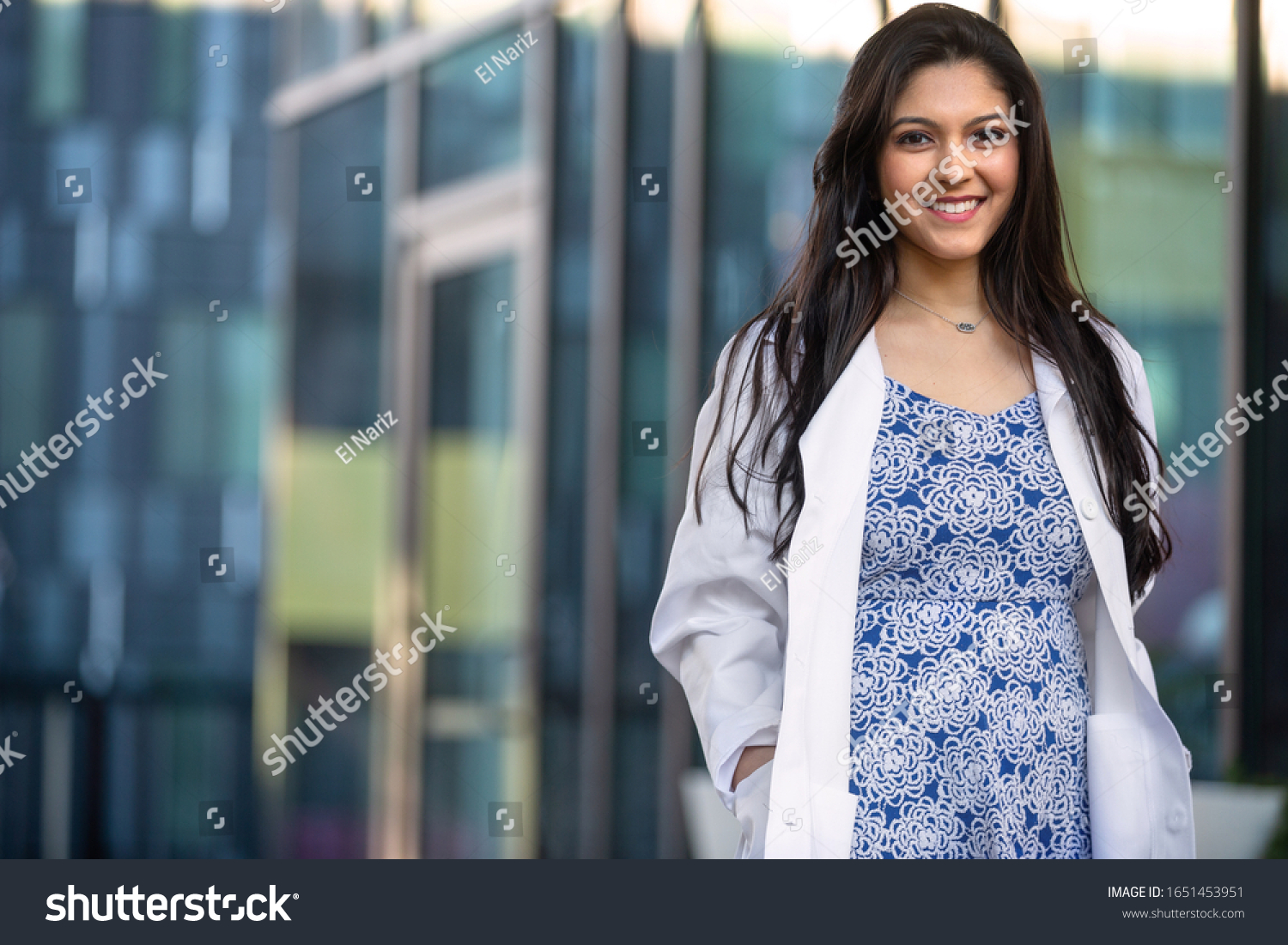 Multiethnic Female Professional Doctor White Coat Stock Photo ...