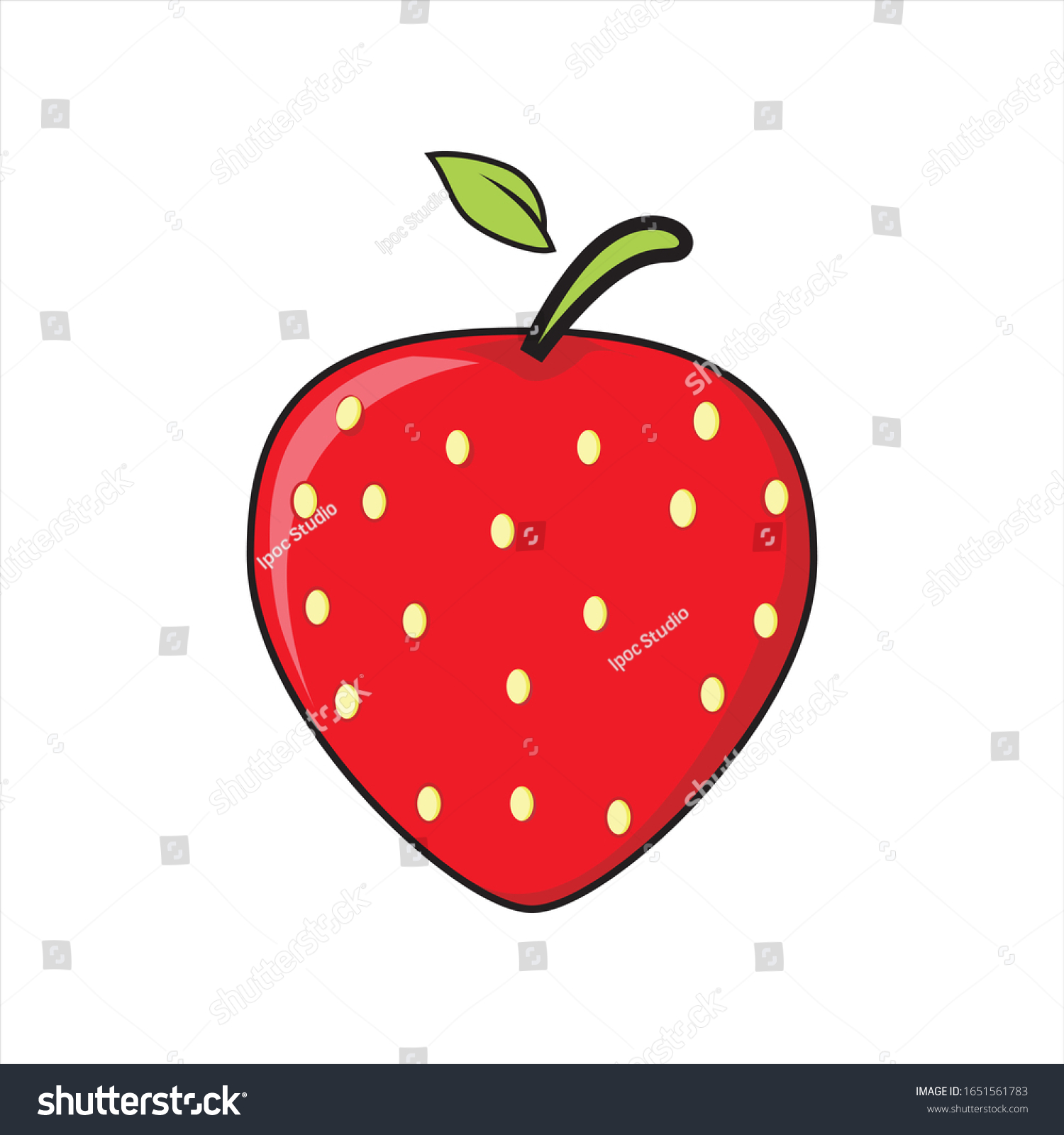 Illustration Graphic Vector Fruit Strawberry Vector Stock Vector Royalty Free