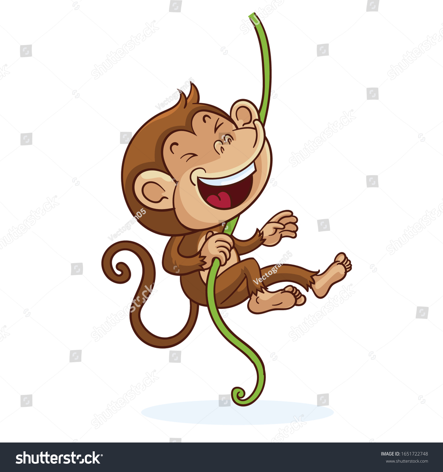 animated monkeys hanging from trees