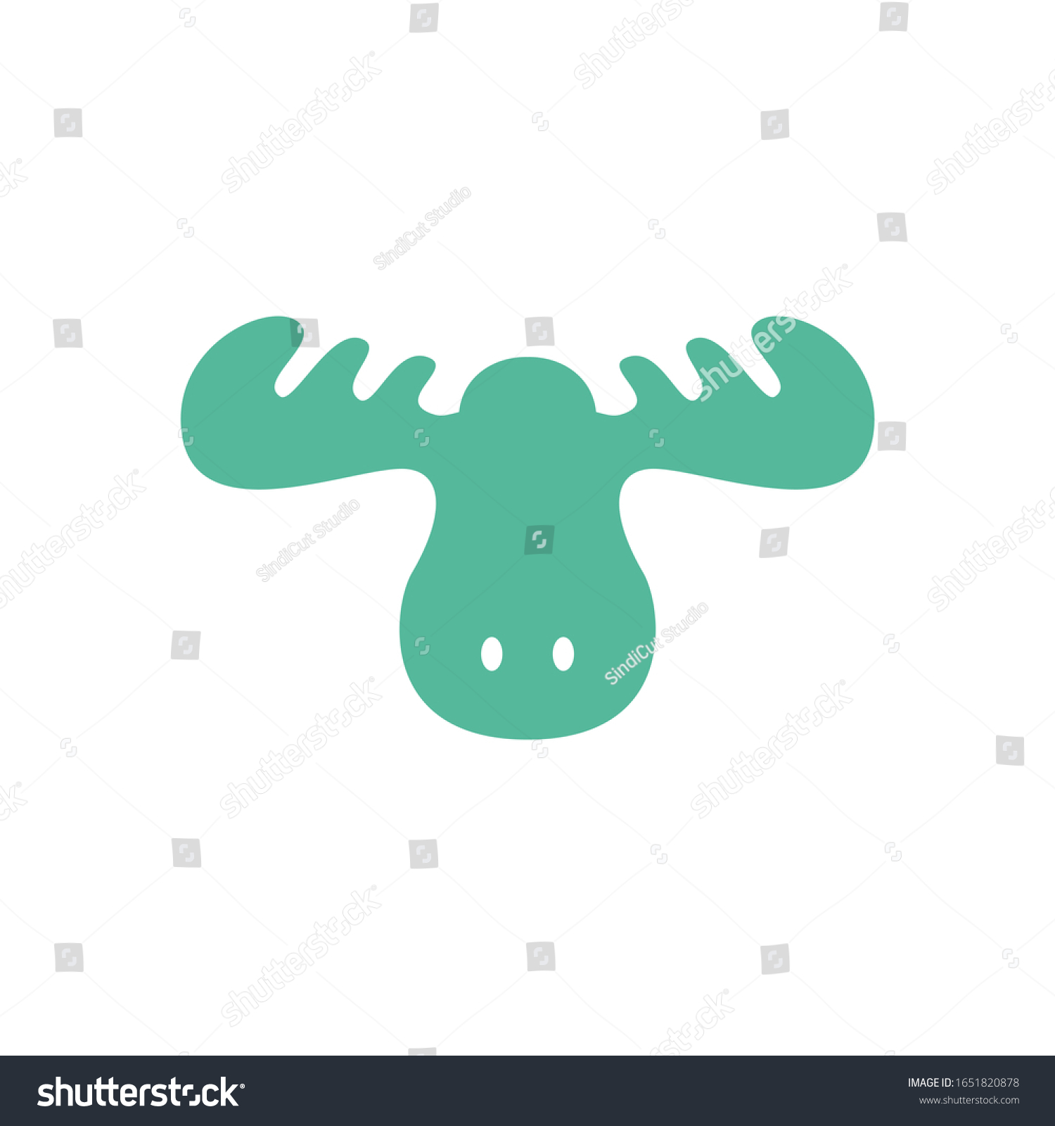 Head Moose Logo Character Head Moose Stock Vector (Royalty Free ...