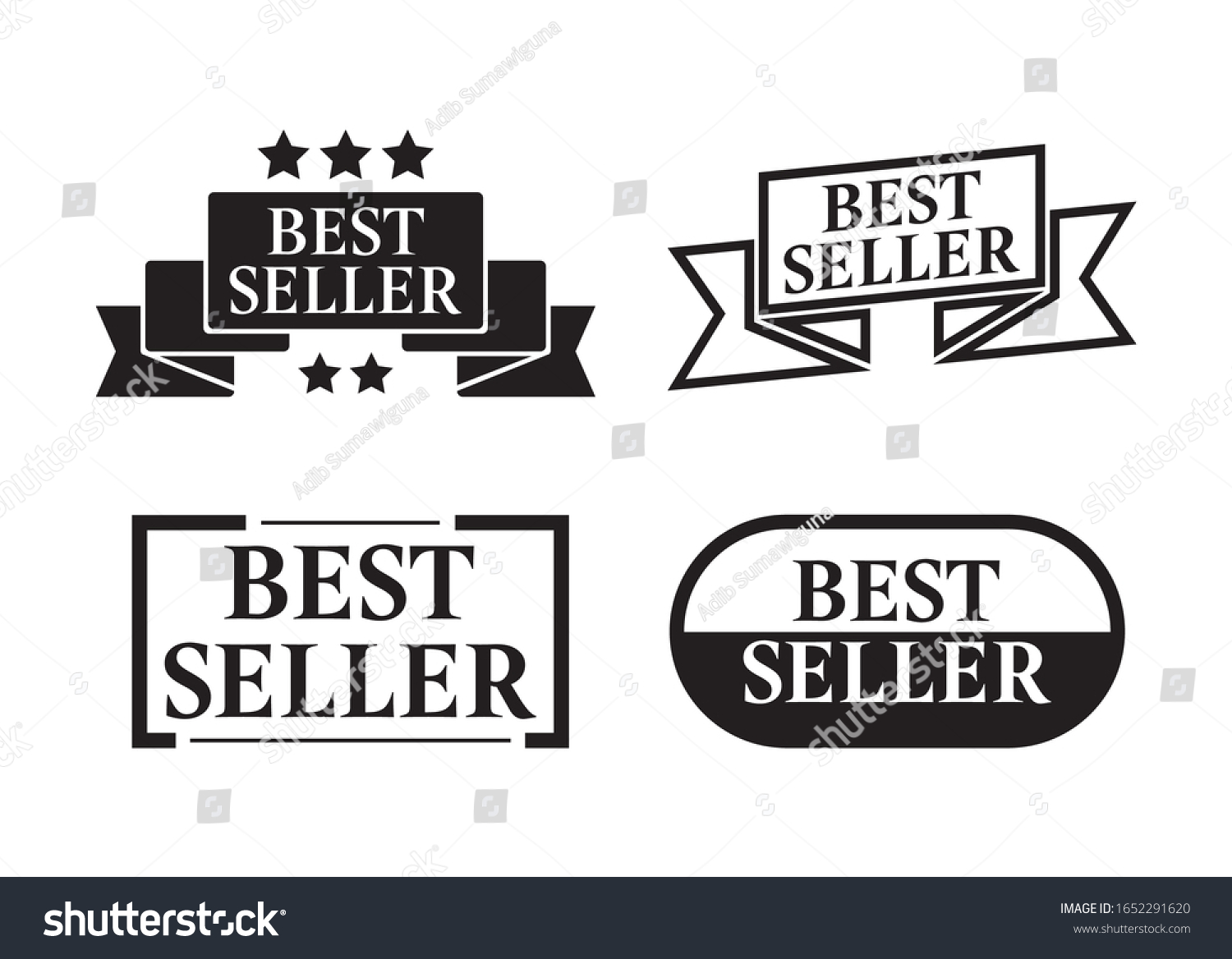 Collection Simple Best Seller Badges Vector Stock Vector (Royalty Free ...