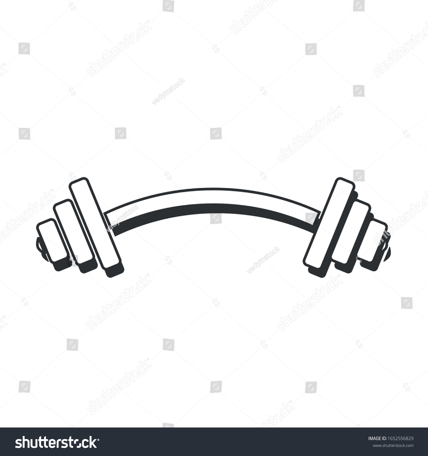 Gym Sign Dumbbell Gym Sign Dumbbell Stock Vector (Royalty Free ...