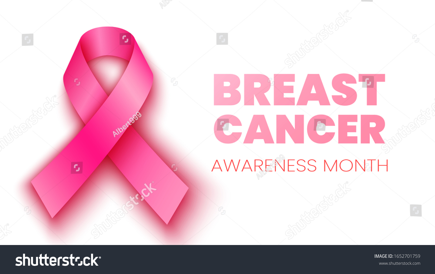 Pink Ribbon Breast Cancer Awareness Month Stock Vector (Royalty Free ...