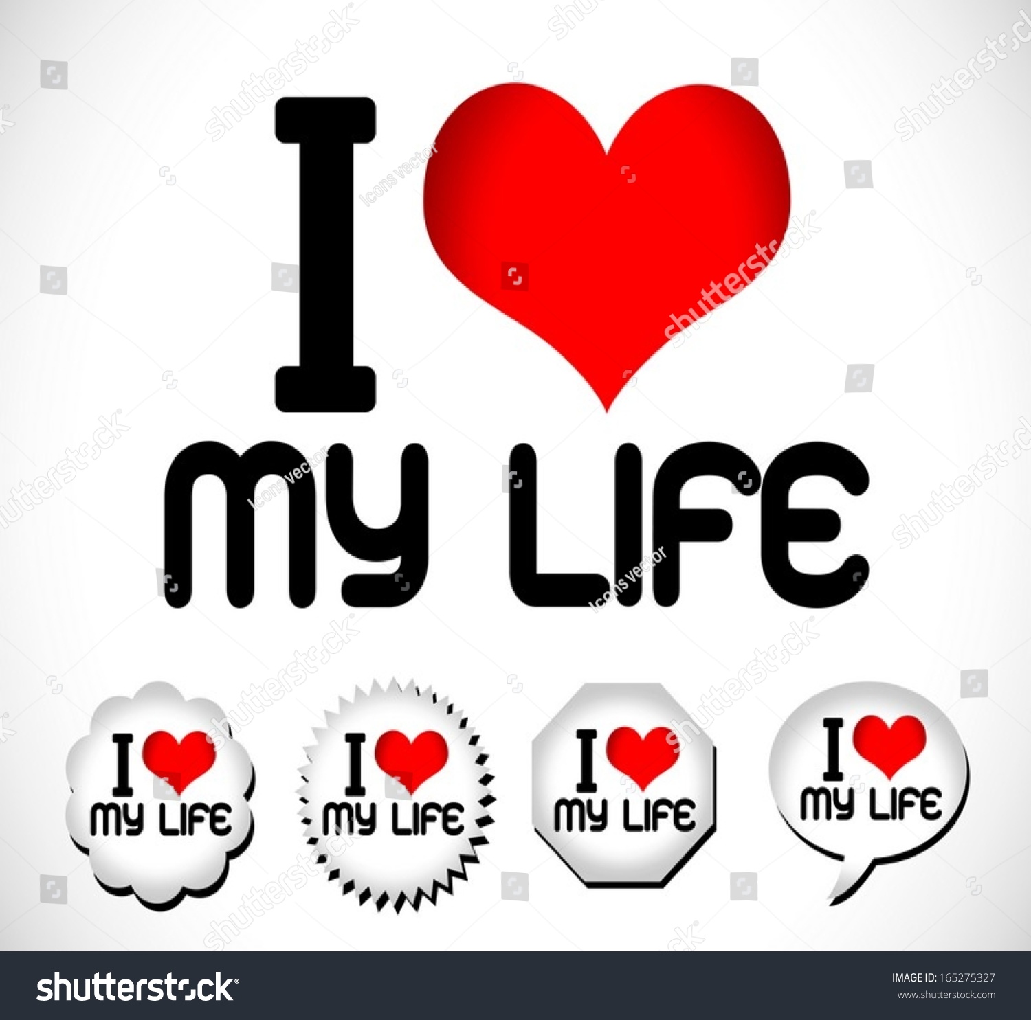 Love Me Love My Life Stock Vector Royalty Free Shutterstock