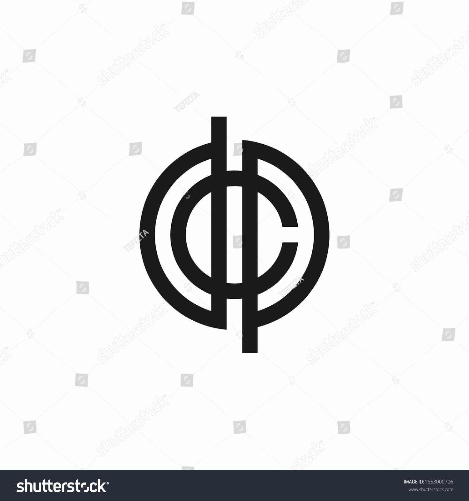 Cdp Letter Logo Vector Circle Stock Vector (Royalty Free) 1653000706 ...