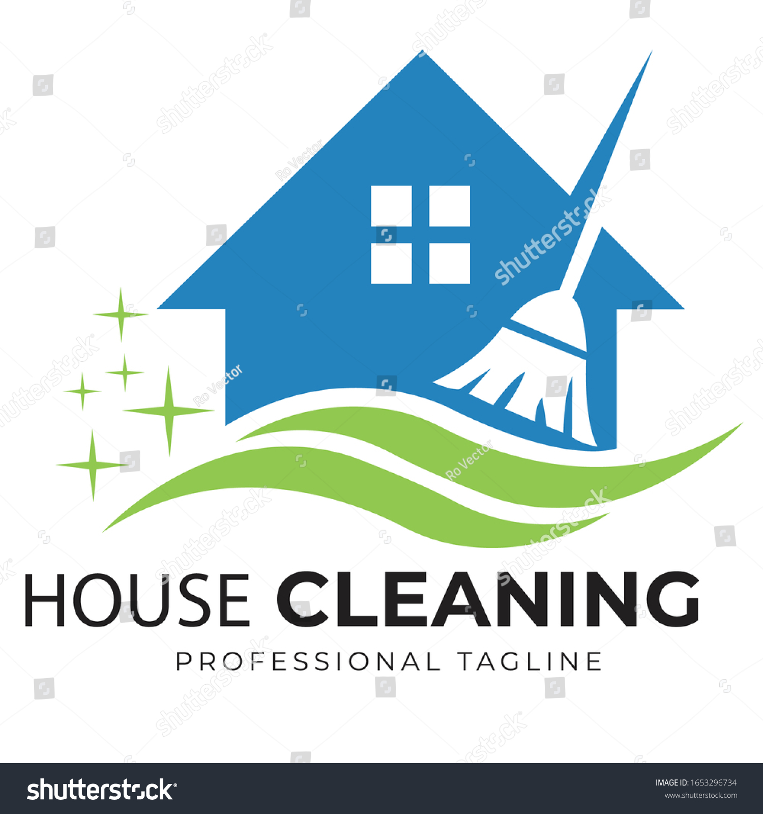 House Cleaning Logo This Logo Vector Stock Vector (Royalty Free ...