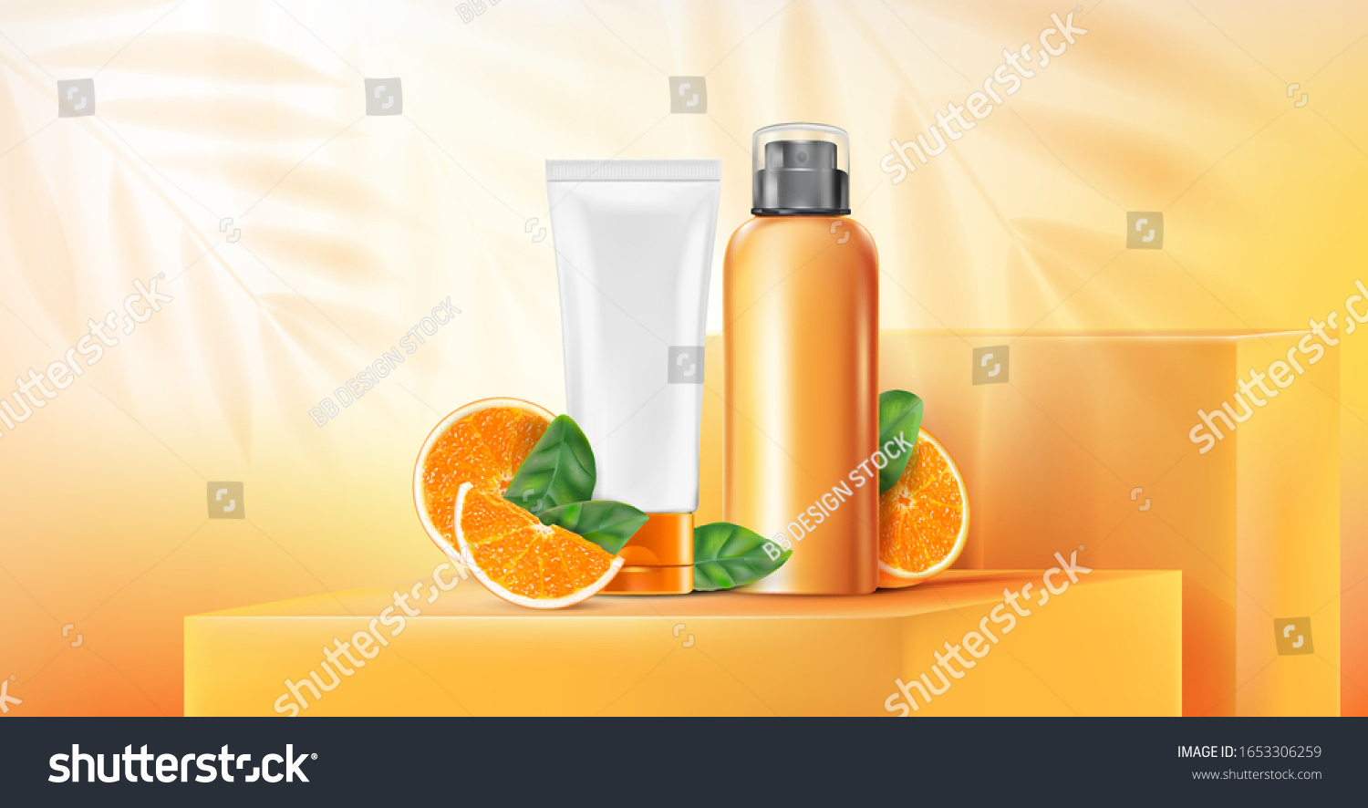 피부 관리 비타민 C 포장은 디스플레이를 스톡 벡터(로열티 프리) 1653306259 | Shutterstock