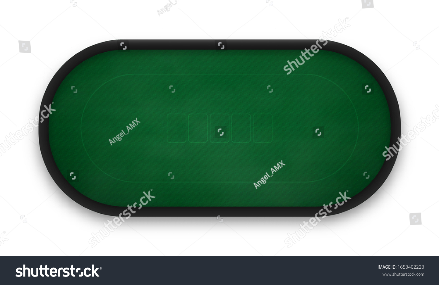 Poker Table Made Green Cloth Isolated Stock Vector (Royalty Free ...