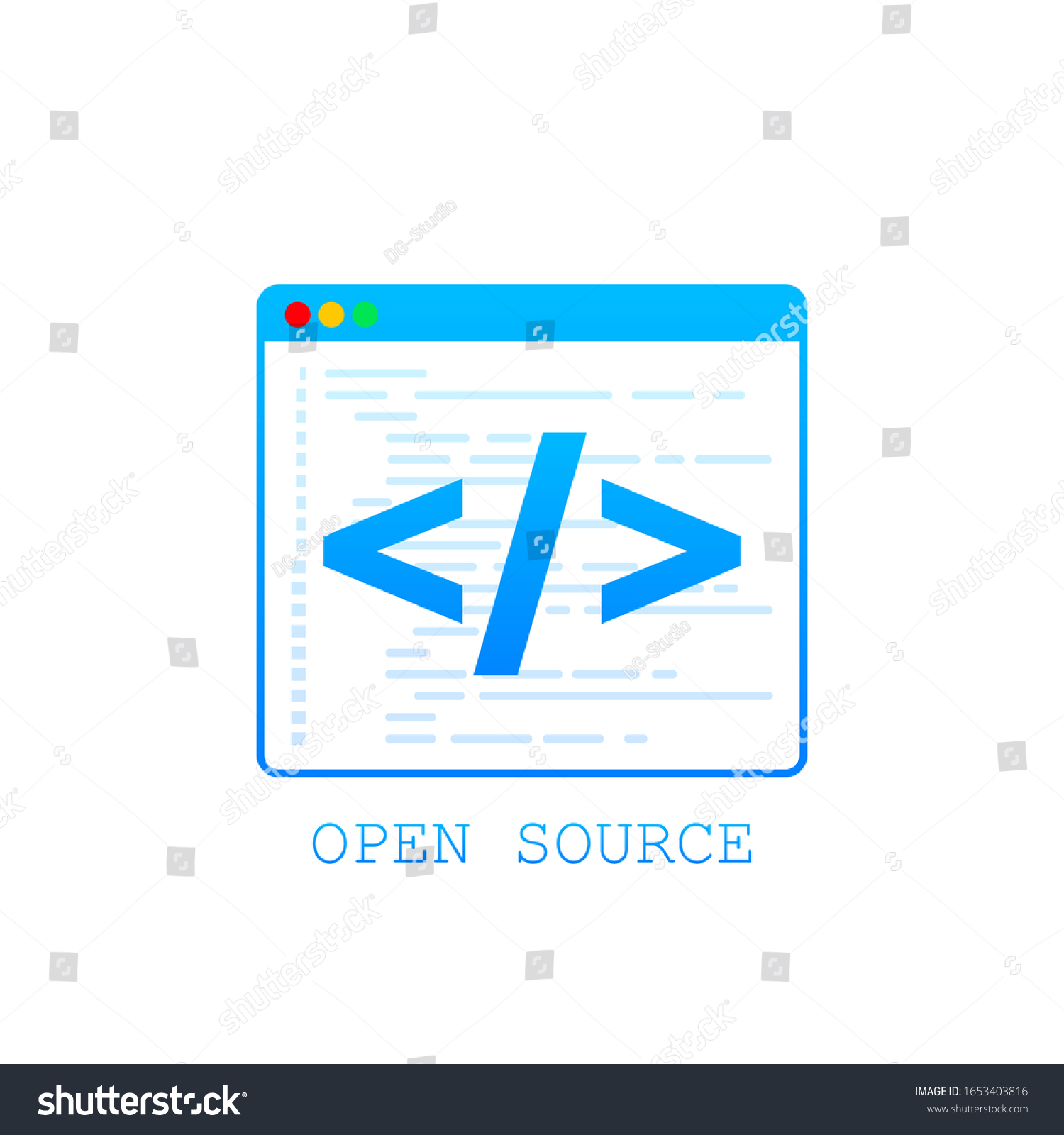 Open Source Icon Open Source Symbol Stock Vector (Royalty Free ...