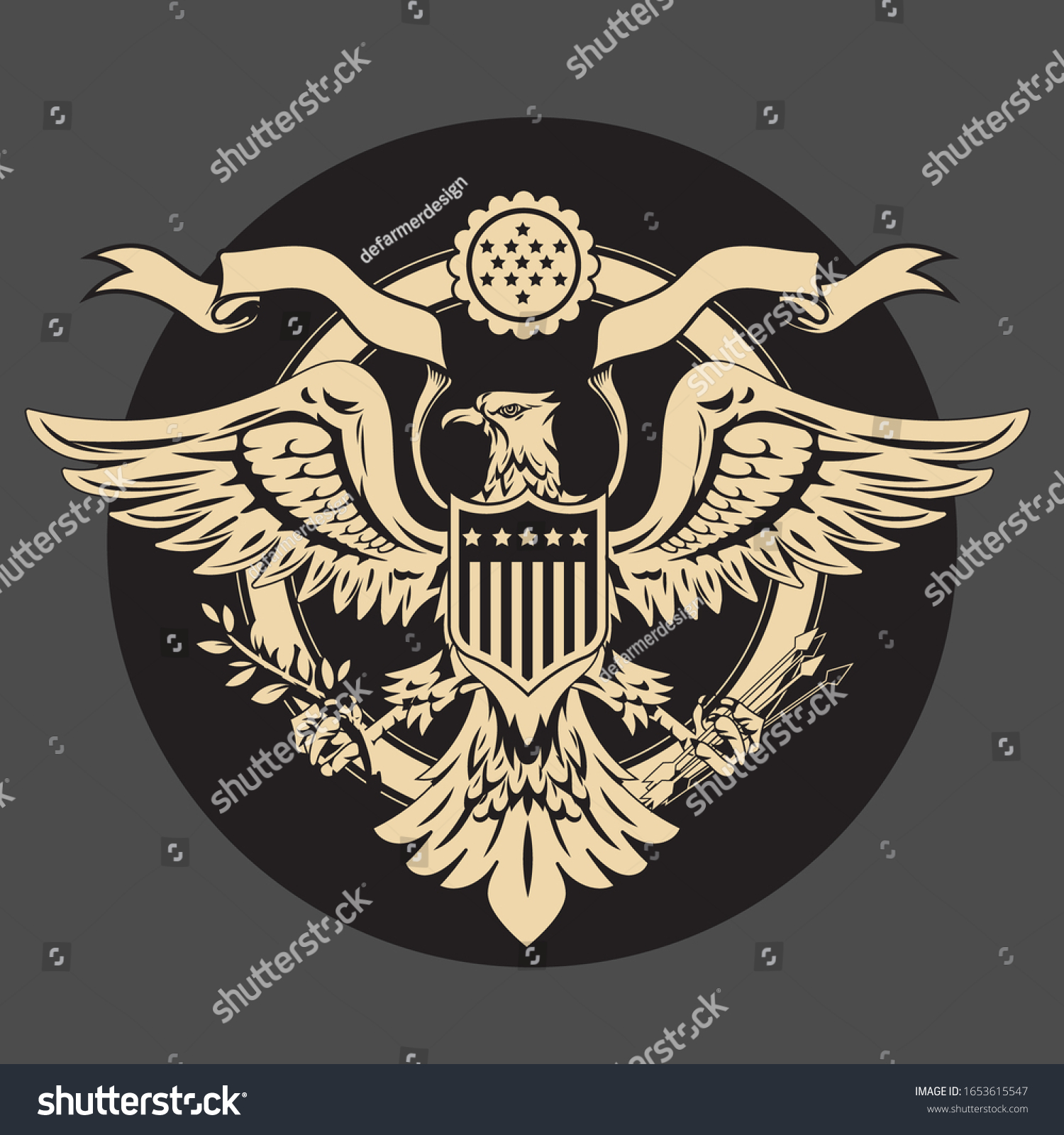 American Eagle Emblem Vector Illustration Stock Vector (Royalty Free ...