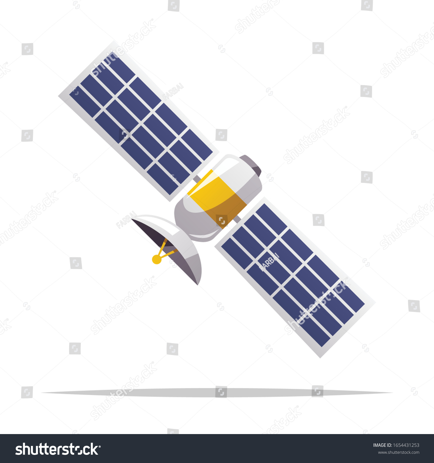 Cartoon Satellite Vector Isolated Illustration Stock Vector (Royalty ...