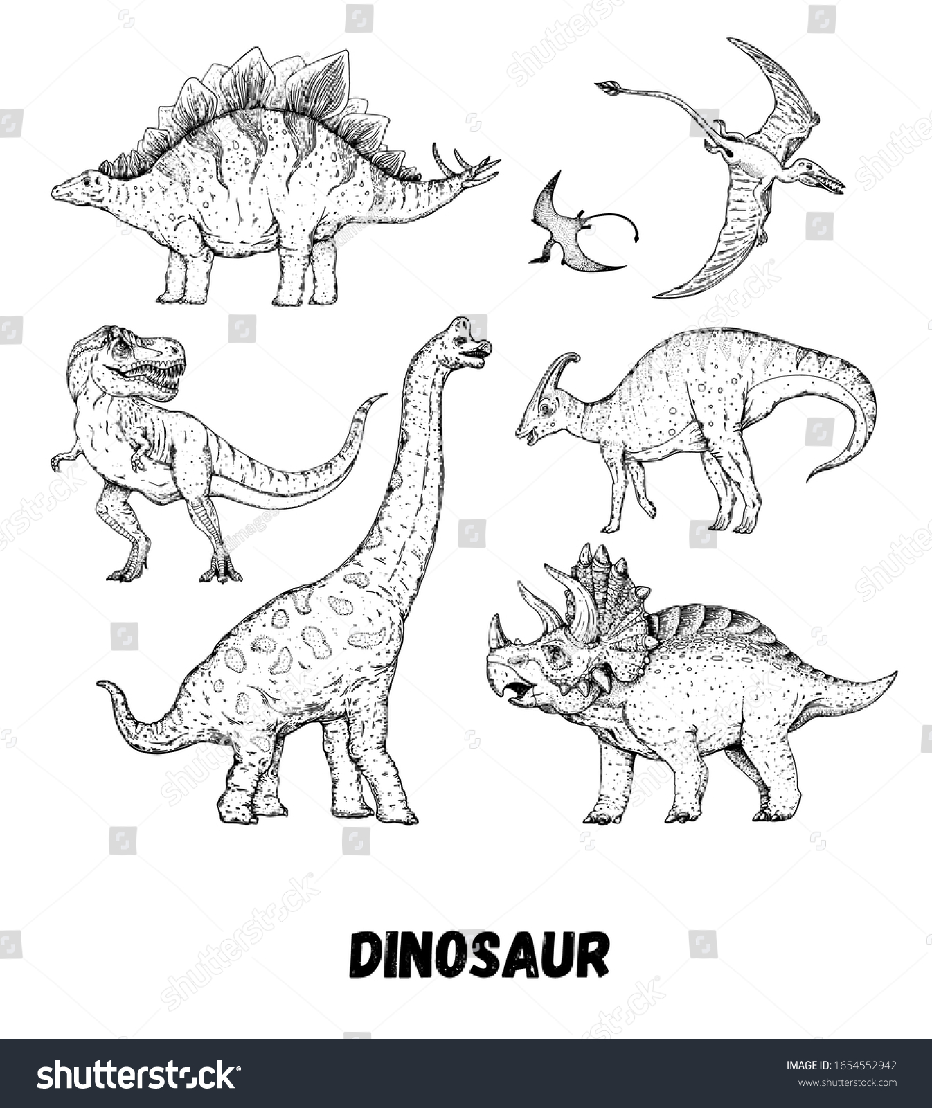 Паразауролоф динозавр вектор