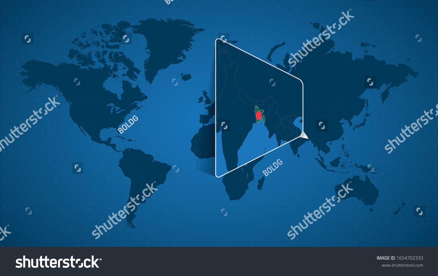 Detailed World Map Pinned Enlarged Map Stock Vector Royalty Free Detailed World Map Pinned Enlarged Map Stock Vector Royalty Free