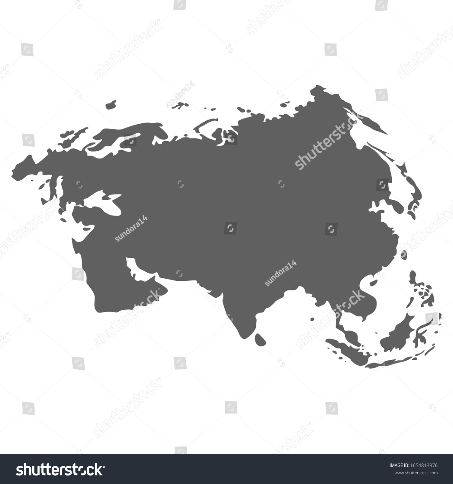 Eurasia Map Background Vector Vector Illustration Stock Vector Royalty
