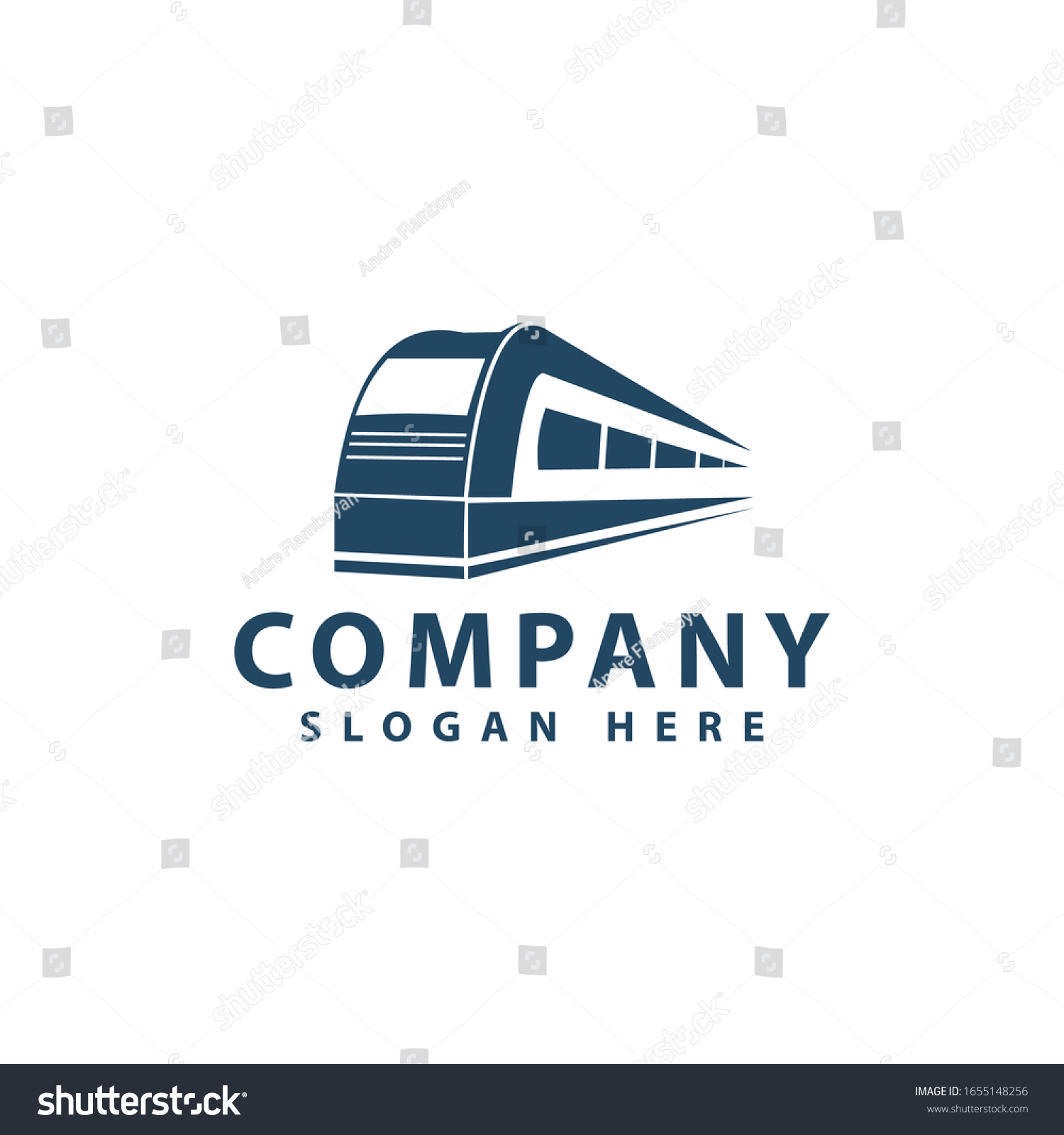 Train Station Logo Template Vector Illustration Stock Vector (Royalty ...