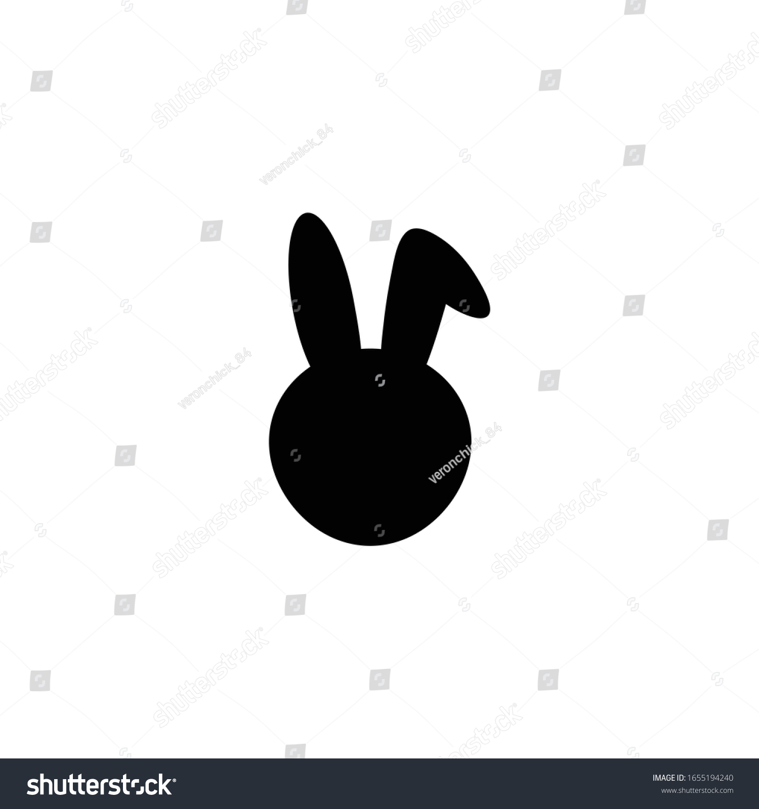 Rabit Icon Vector Easter Symbol Stock Vector Royalty Free Shutterstock