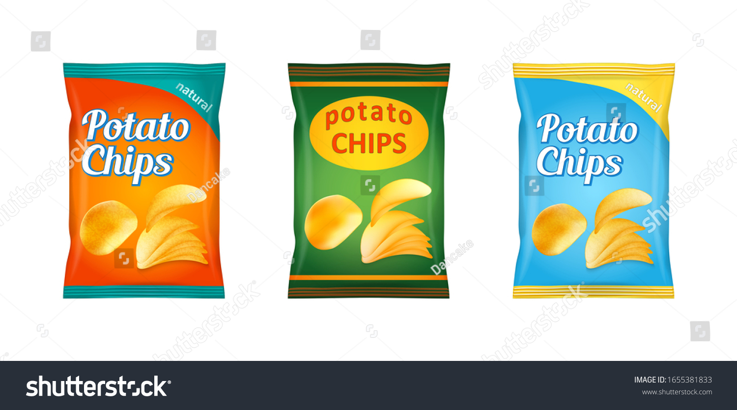 Potato Chips Packaging Stock Vector Illustration Stock Vector (Royalty ...