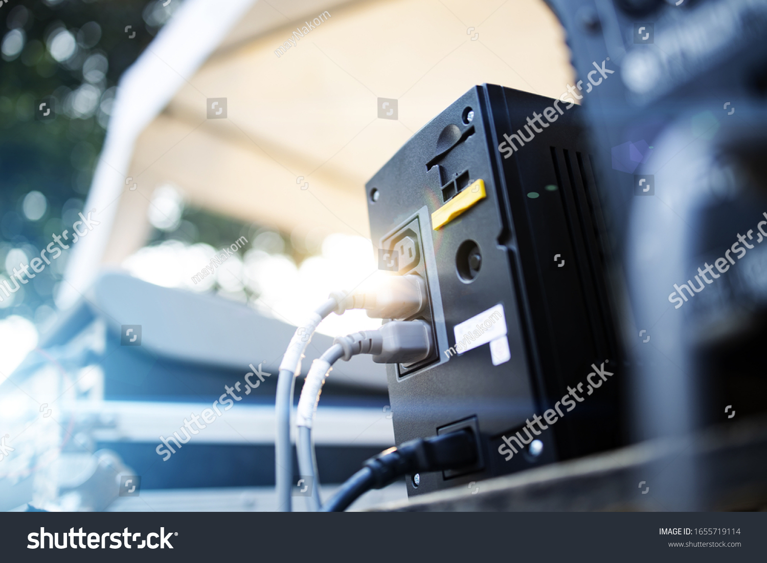 Uninterruptible Power Supply Protect Against Surges Stock Photo