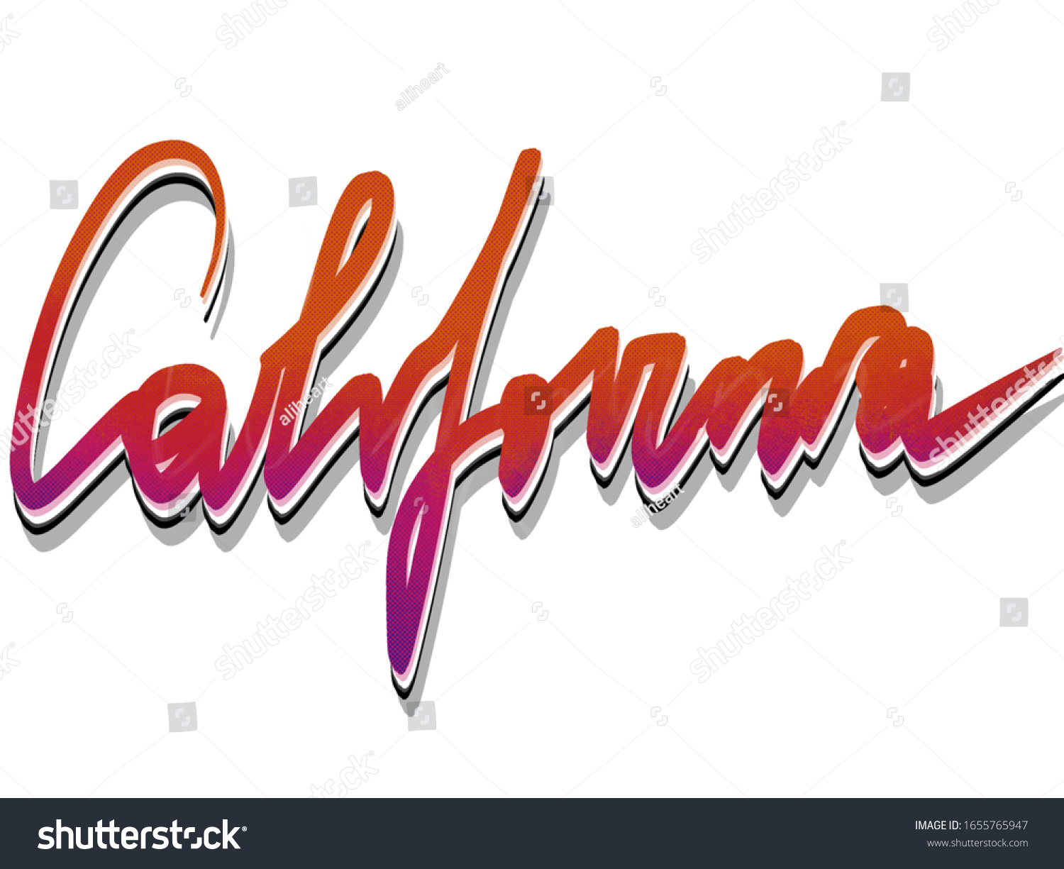 colourful-hand-written-lettering-california-city-stock-illustration