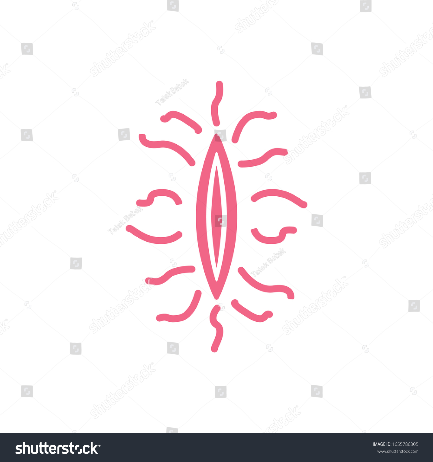 Pink Vagina Logo Design Vector Illustration เวกเตอร์สต็อก ปลอดค่าลิขสิทธิ์ 1655786305