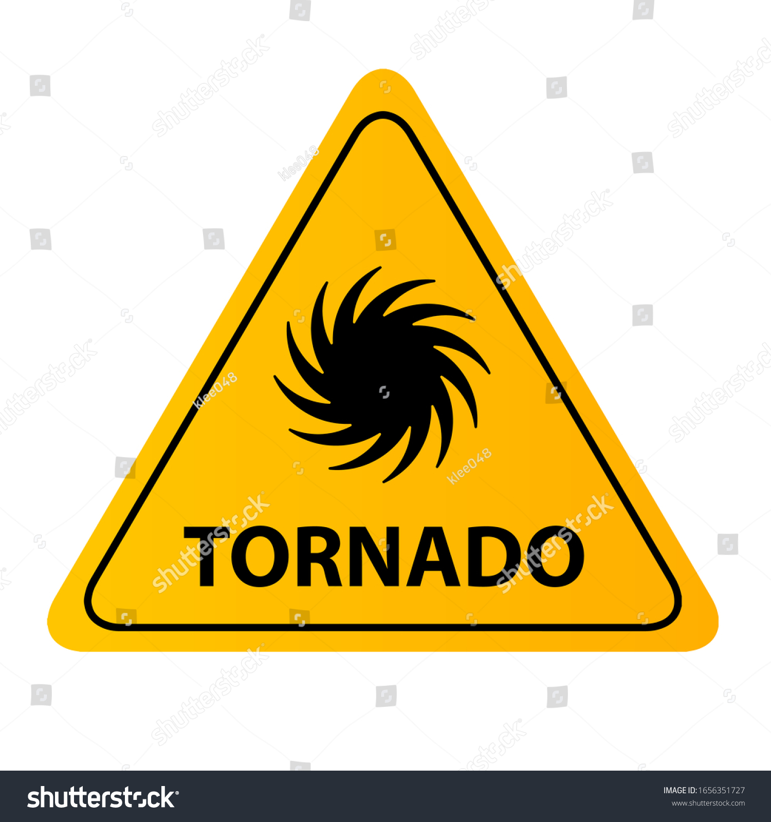 Tornado Sign On White Background Stock Vector (Royalty Free 