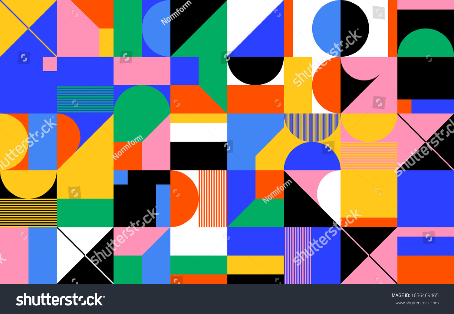 Deconstructed Postmodern Inspired Artwork Vector Abstract Stock Vector ...