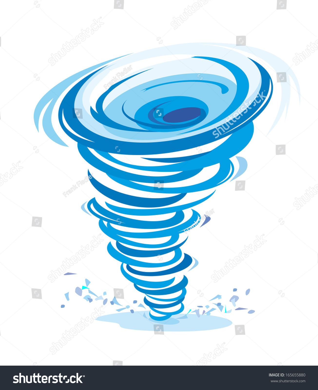 Comicstyle Illustration Blue Twister Stock Illustration 165655880 ...