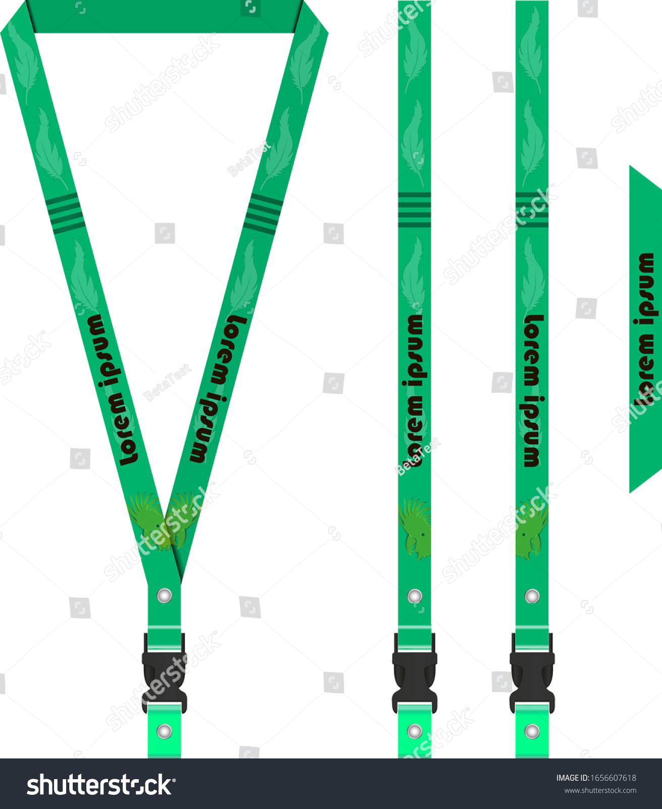 Feather Lanyard Template All Company Stock Vector (Royalty Free ...