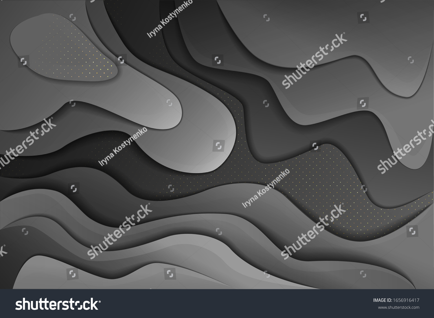 Gold Glitter Texture On Black Background Stock Vector (Royalty Free ...