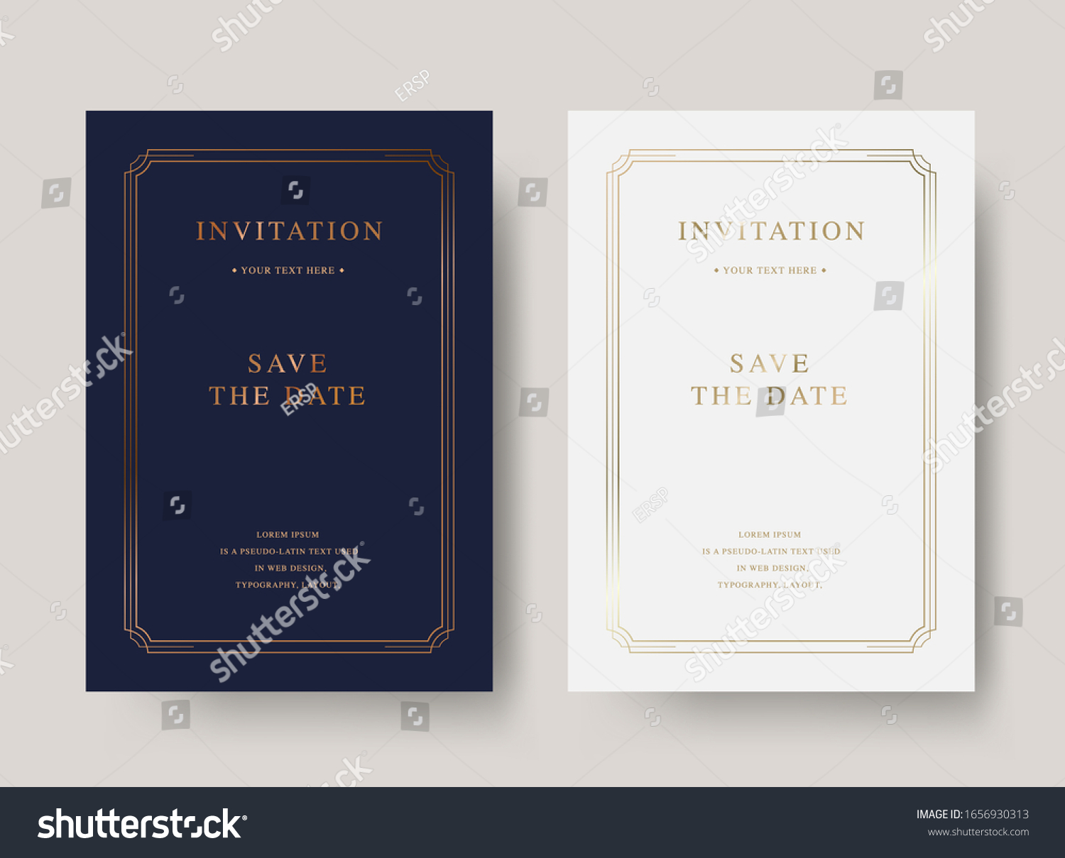 Vintage Copper Luxury Vector Invitation Card Stock Vector (Royalty Free ...