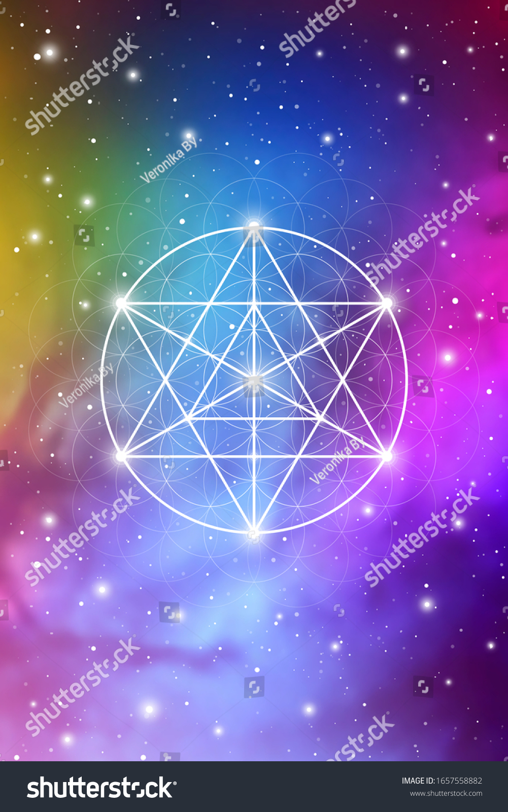 Merkaba Sacred Geometry Spiritual New Age Stock Vector (Royalty Free ...