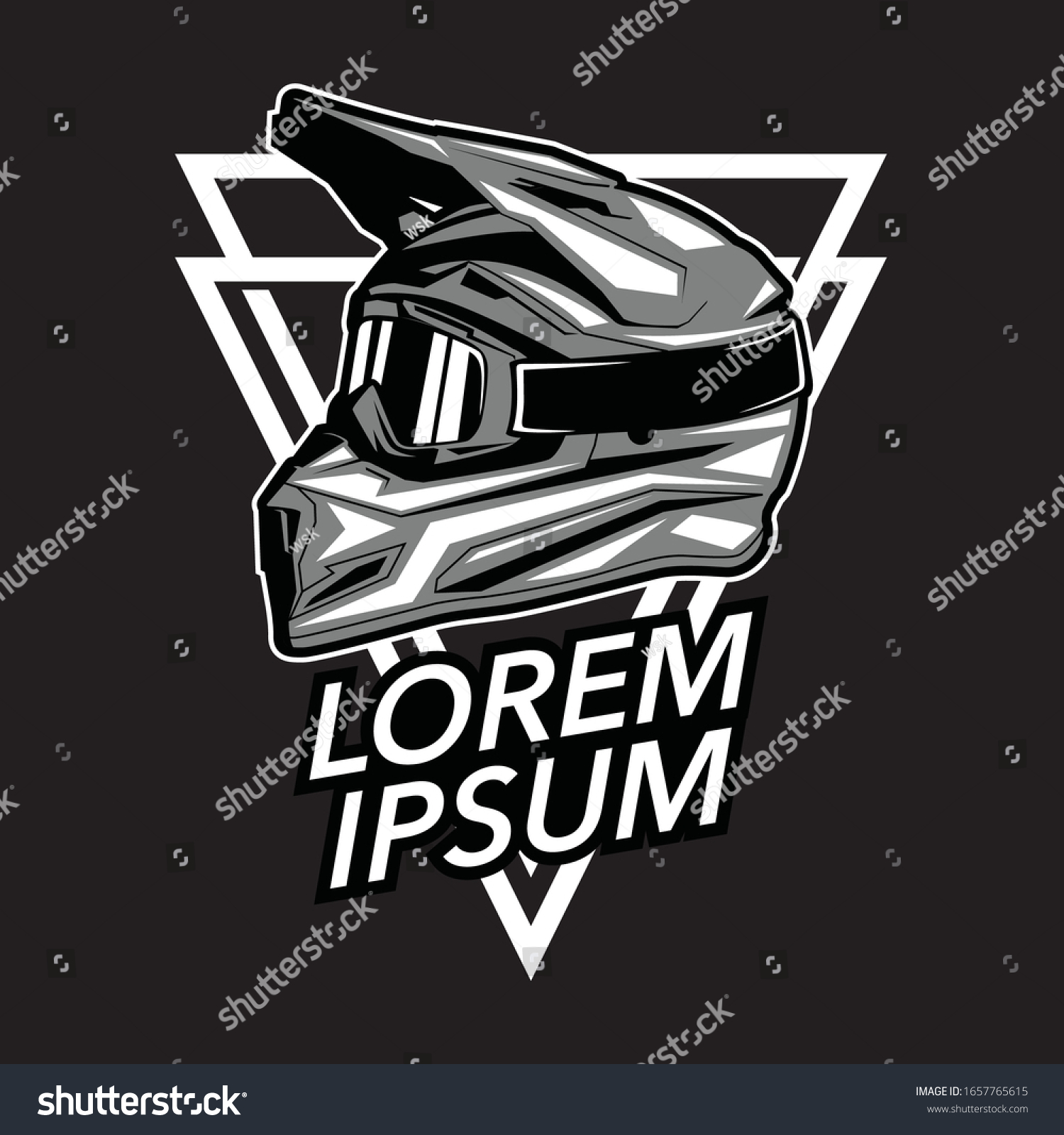 Motorcycle Race Helmet Logo Illustrator Stock Vector (Royalty Free ...