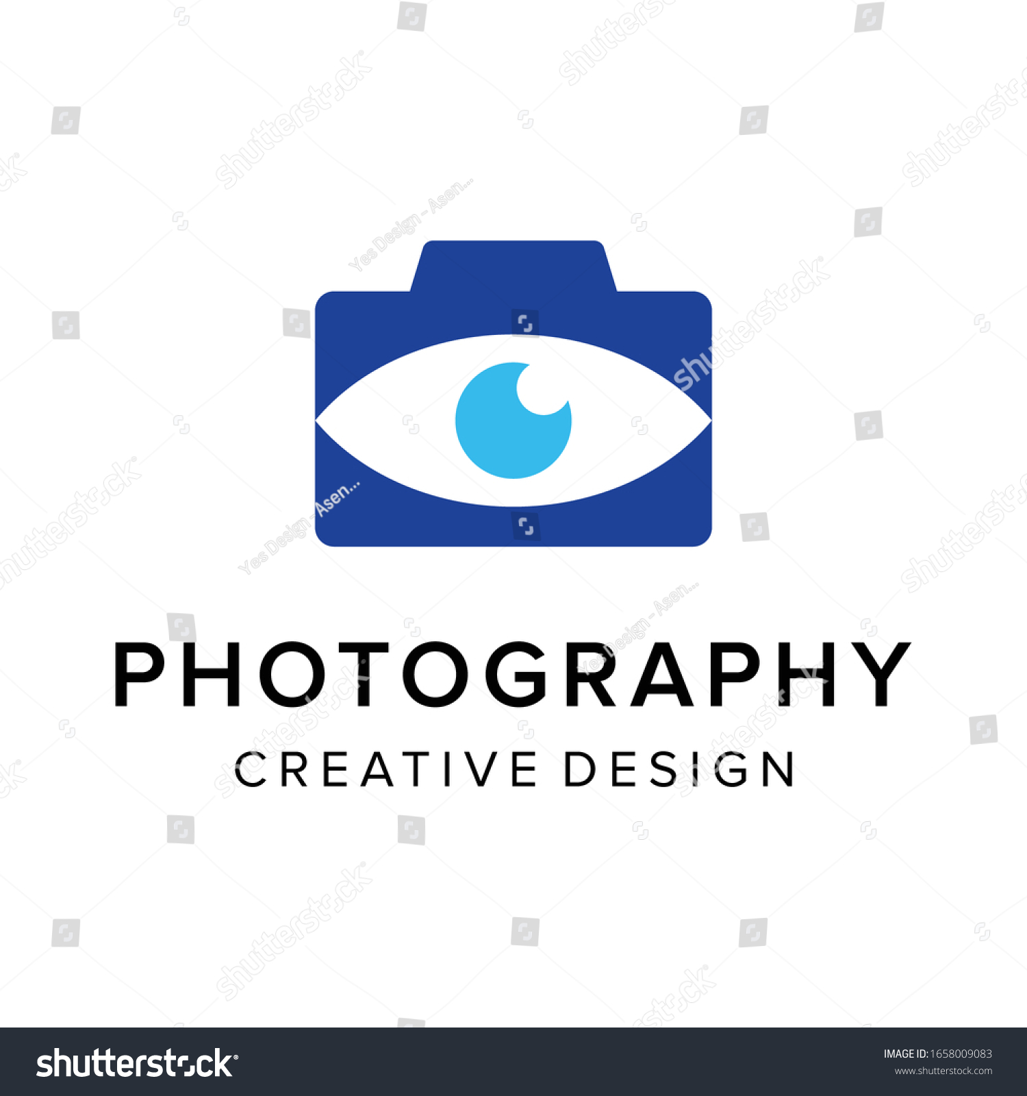 negative space photography logo