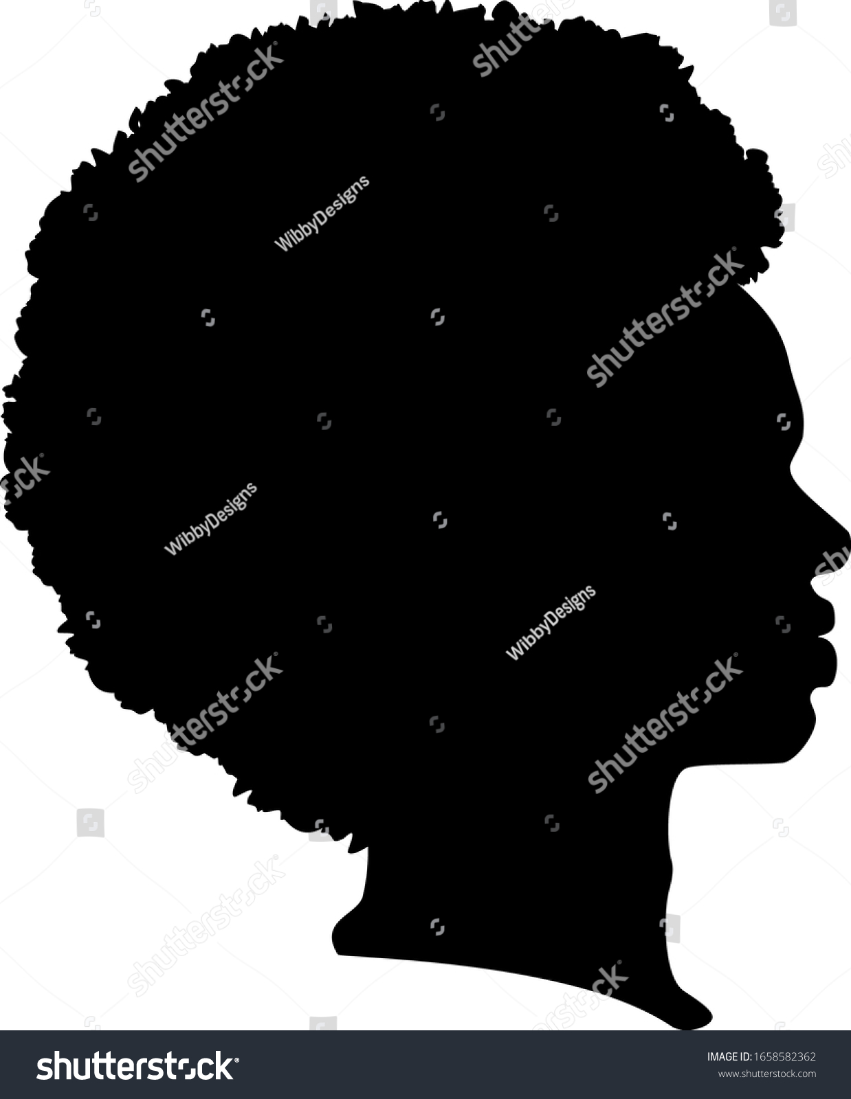 African American Guy Silhouette Profile Black Stock Vector (Royalty ...