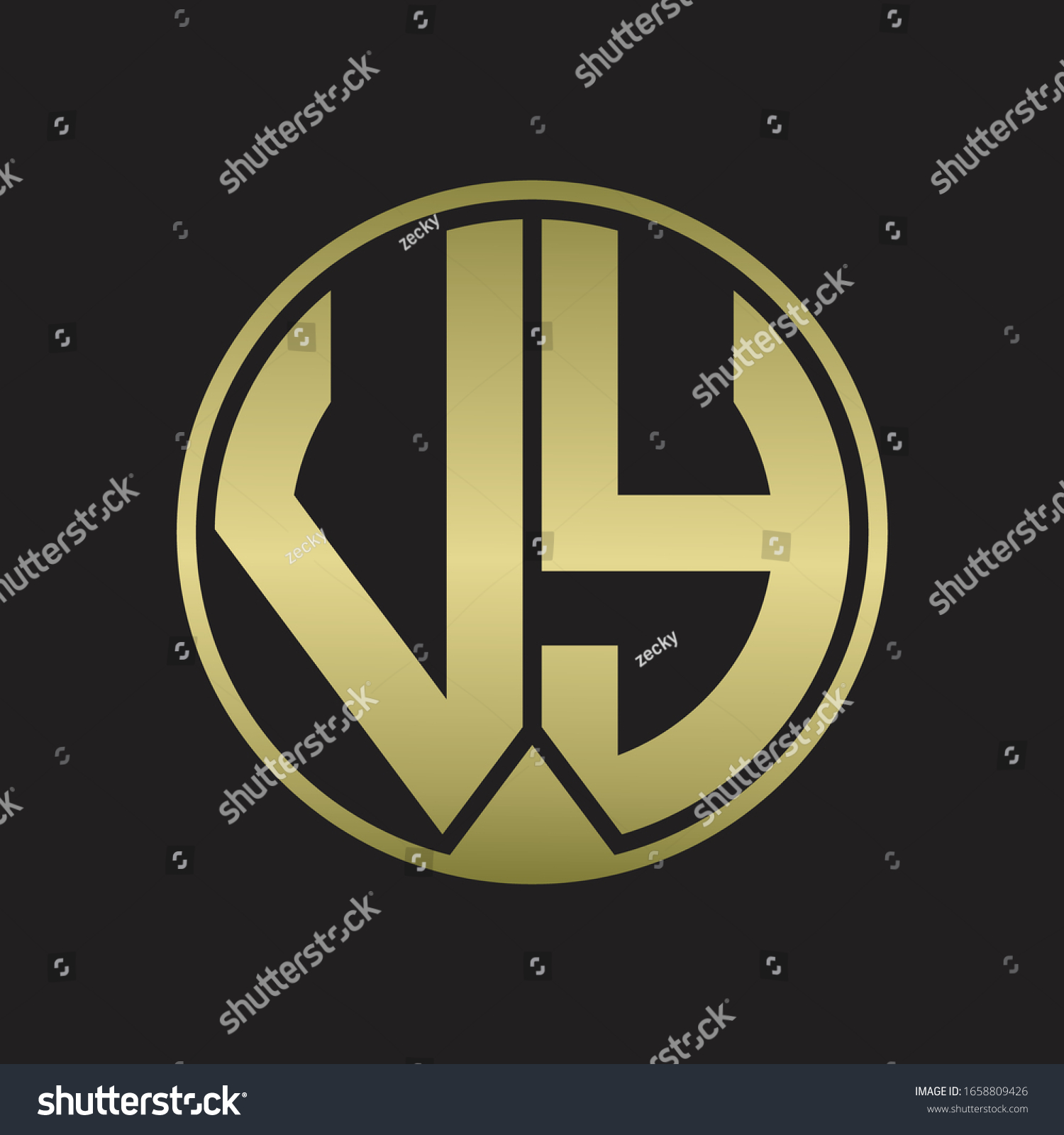 Vy Logo Monogram Circle Piece Ribbon Stock Vector (Royalty Free ...