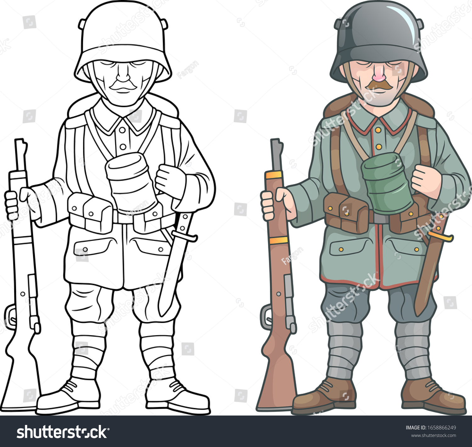 Немецкий солдат мультяшный