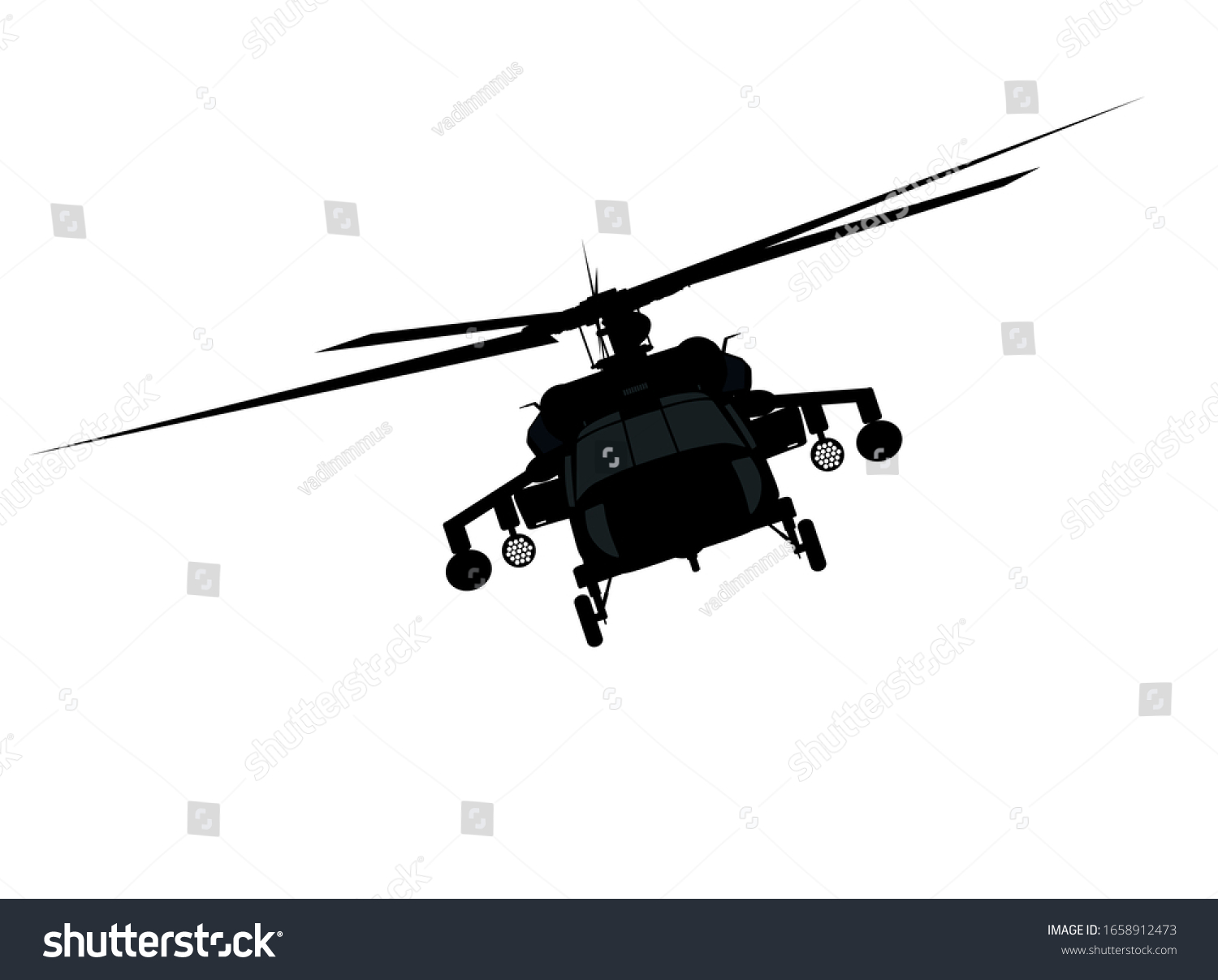 Helicopter Detailed Silhouette Vector Eps 10 Stock Vector (Royalty Free ...