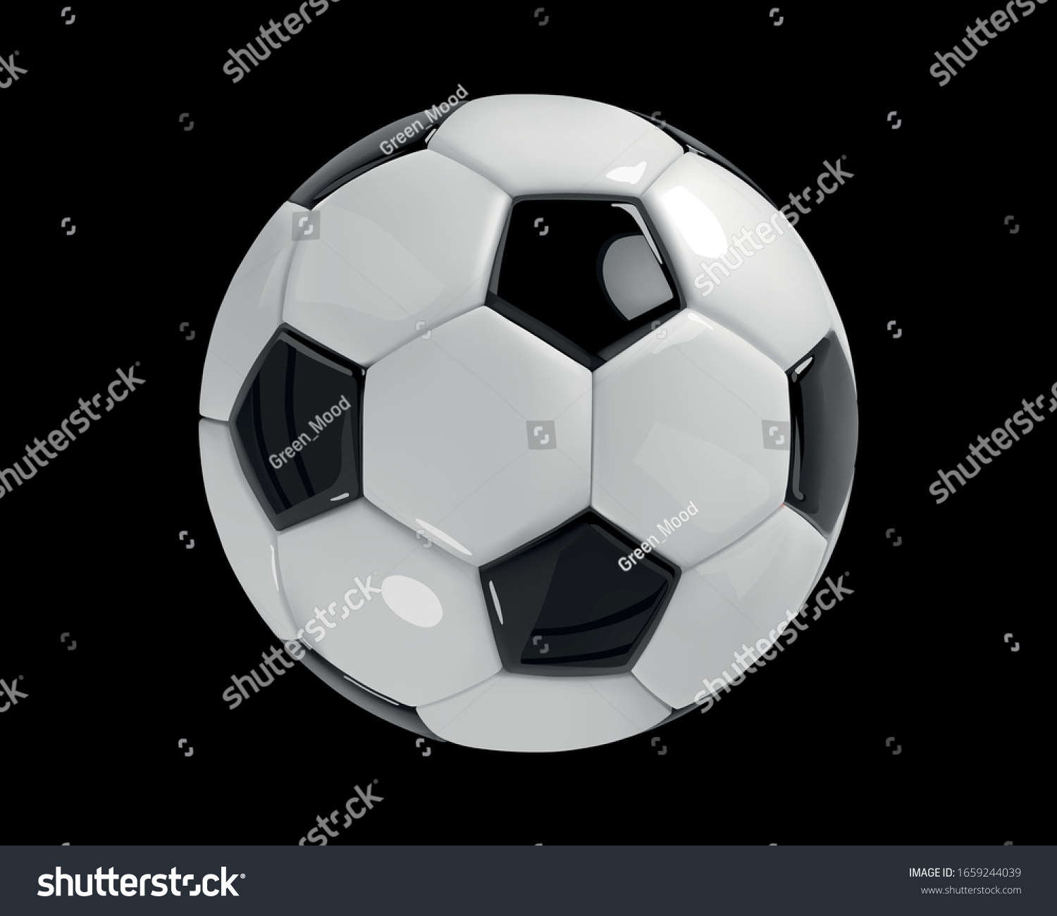 Vektor Stok Realistic Soccer Ball Football Ball On Tanpa Royalti