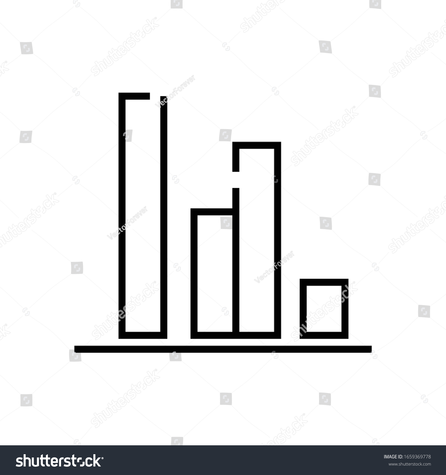 Comparison Chart Line Icon Concept Sign Stock Vector (Royalty Free