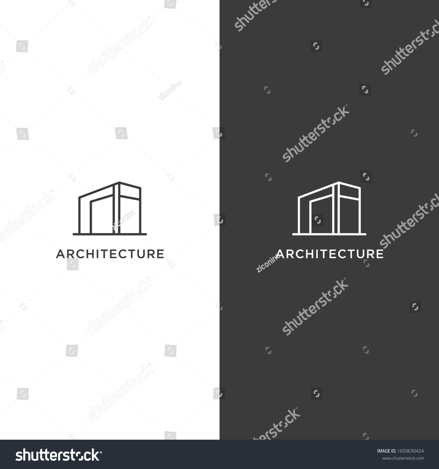 Minimalist Architecture Logo Icon Vector Stock Vector (Royalty Free ...